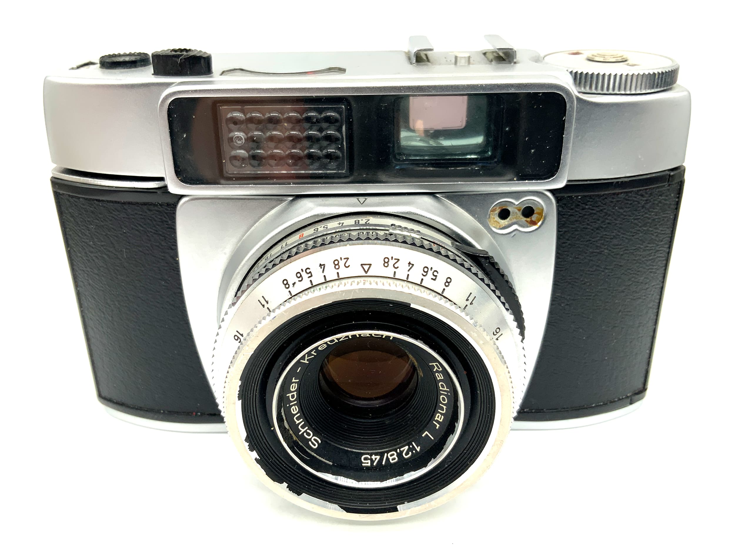 ADOX Sucherkamera mit Radionar L 45mm 1:2.8 Prontor 500LK Analogkamera