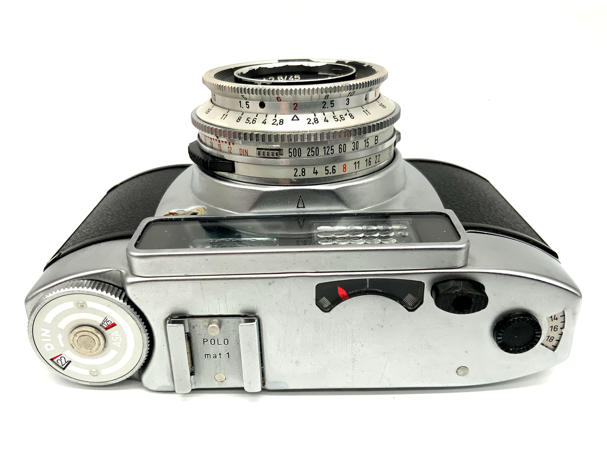 ADOX Sucherkamera mit Radionar L 45mm 1:2.8 Prontor 500LK Analogkamera