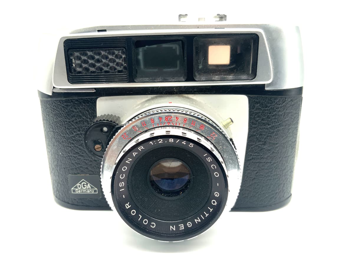 OGA Franka Sucherkamera mit Color-Isconar 45mm 1:2.8 Kompaktkamera Analogkamera