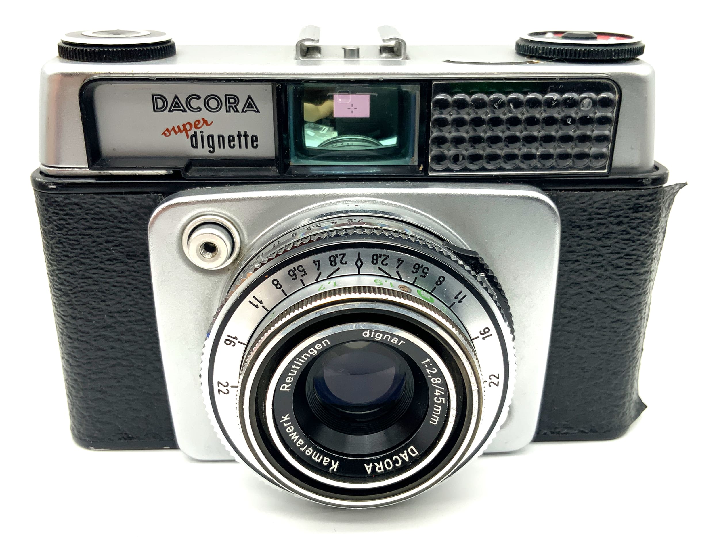 Dacora super dignette viewfinder camera with dignar 1:2.8/45mm Vario-LK analog camera