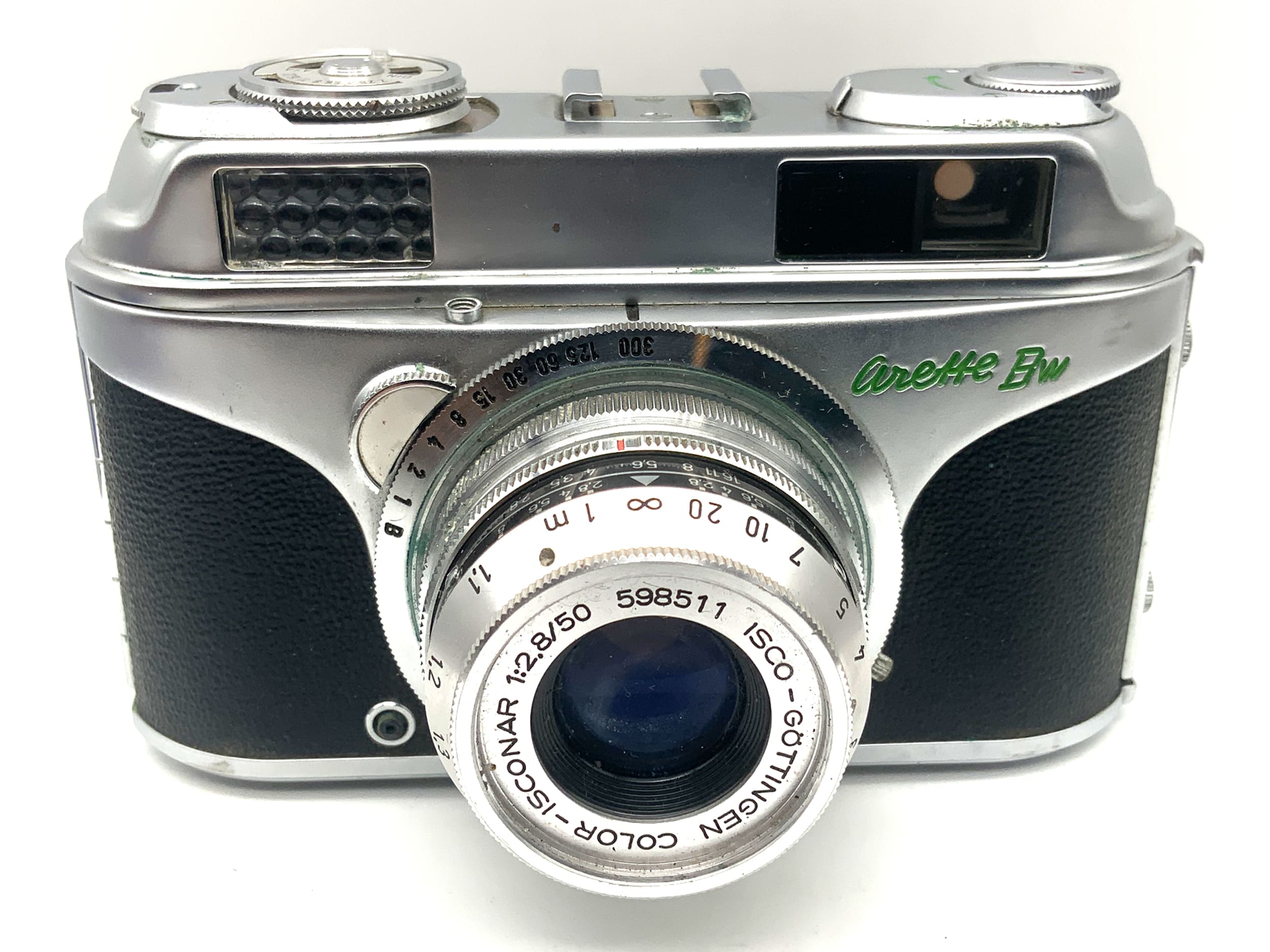 AkA Arette BW viewfinder camera with Color-Isconar 1:2.8/50 Prontor-SVS analog camera