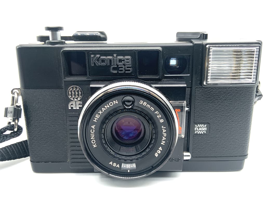 Konica C35 AF Point&Shoot mit Hexanon 38mm 1:2.8 Kompaktkamera Analogkamera