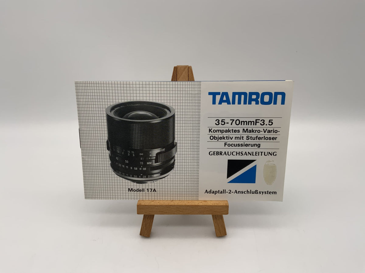 Tamron 17A 35-70mm F3.5 Macro Vario Lens User Manual (German)