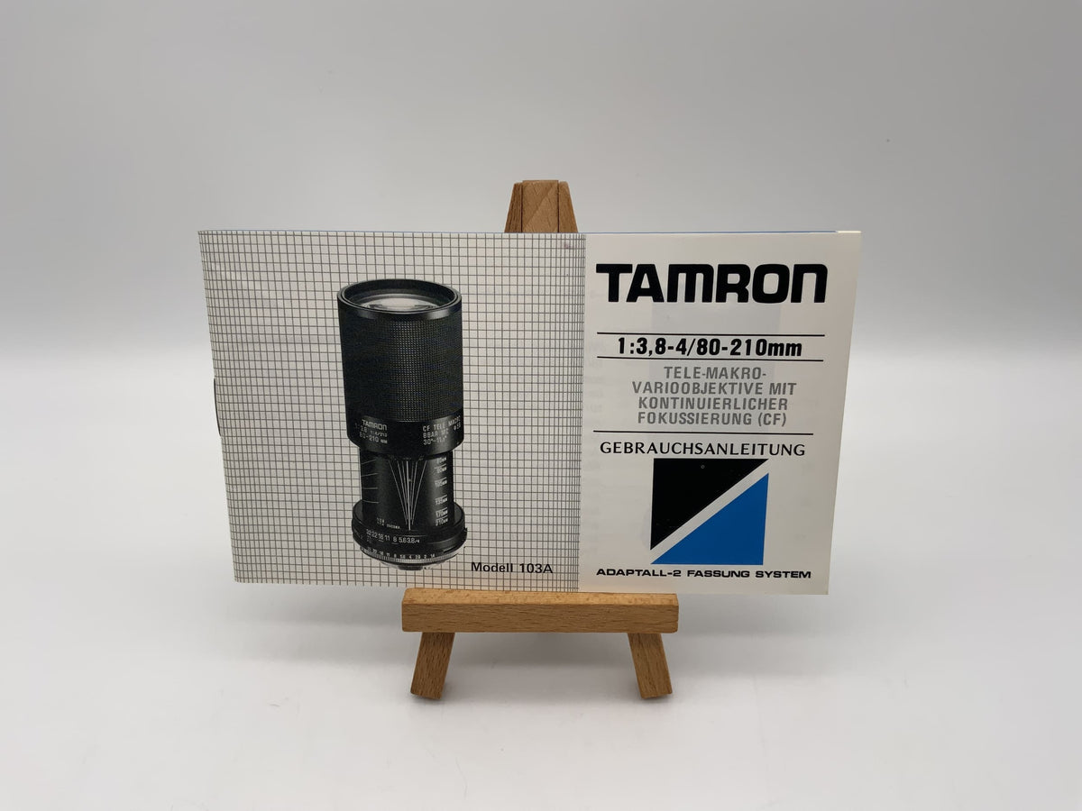 Tamron 103A 3.8-4/80-210 Tele Macro Varifocal Lens User Manual (German)