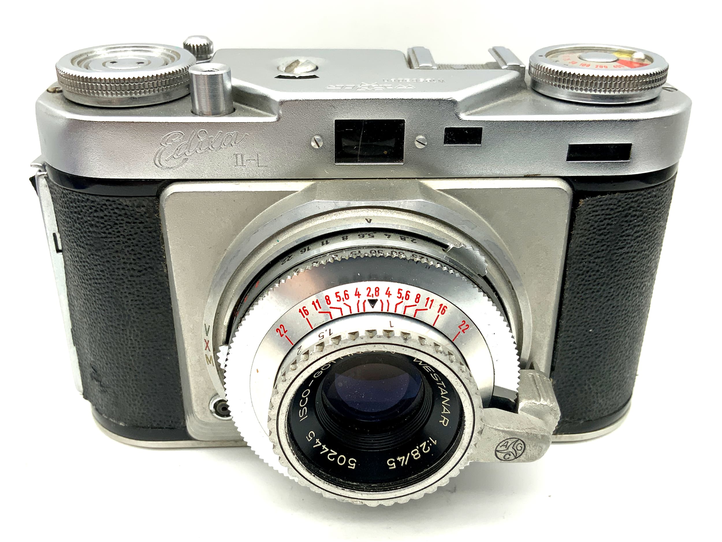 Wirgin Edixa II-L viewfinder camera with Westanar 1:2.8/45 Prontor-SVS analog camera