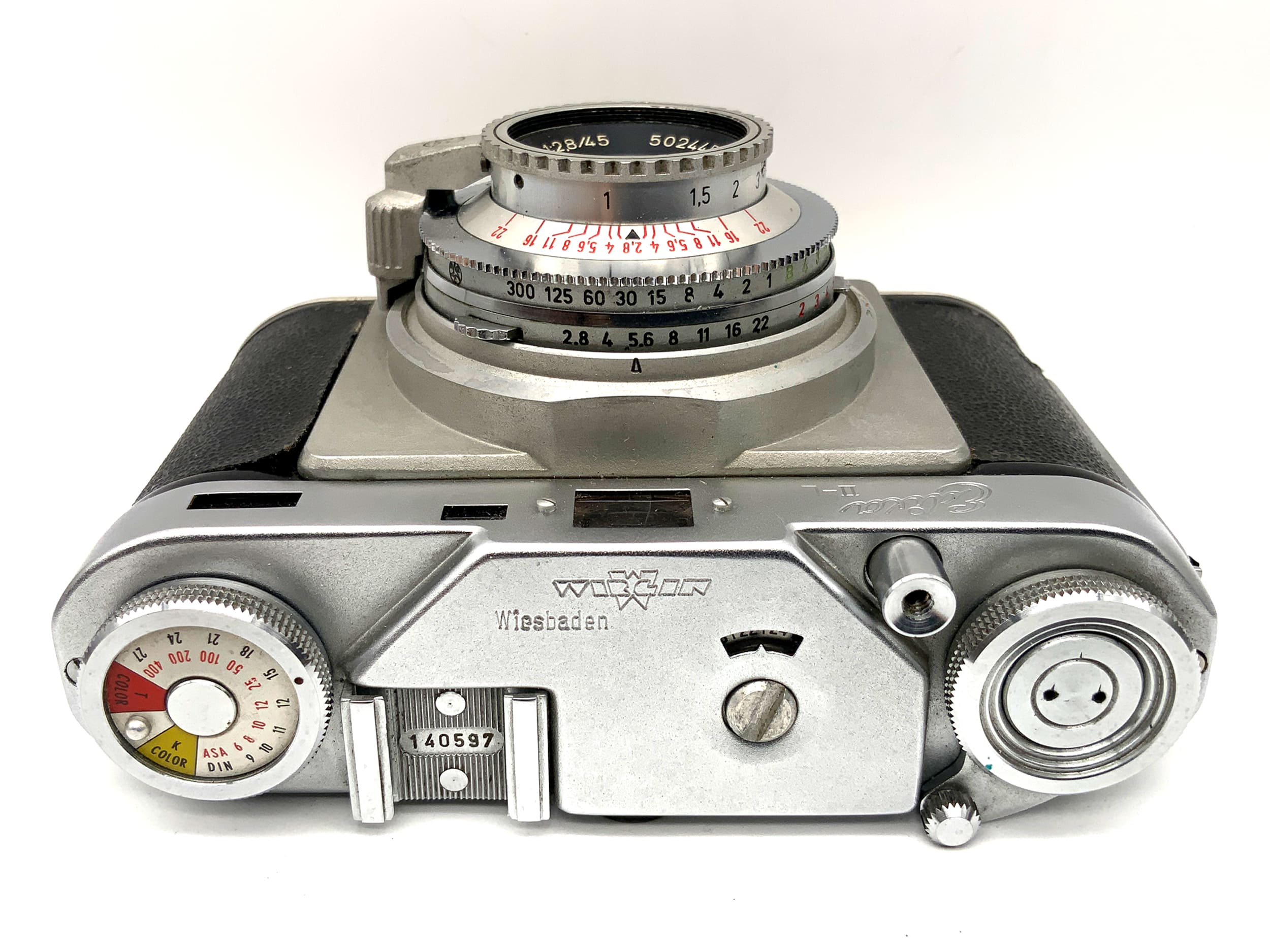 Wirgin Edixa II-L viewfinder camera with Westanar 1:2.8/45 Prontor-SVS analog camera
