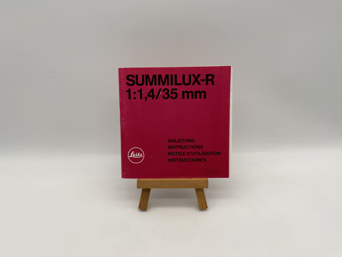 Leica Summilux-R 1:1.4/35mm (111-173) Operating Instructions German