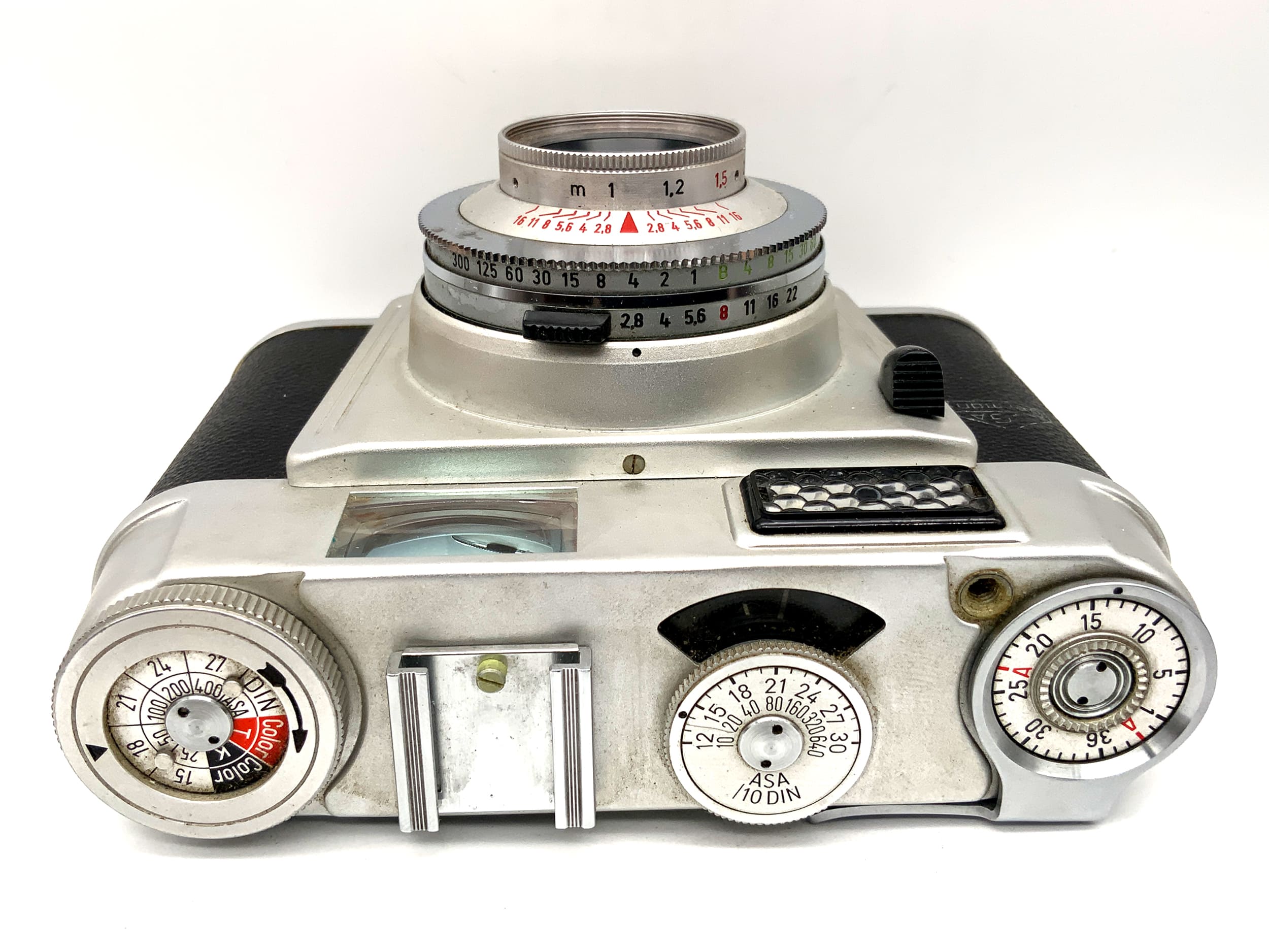 Franka Super Frankarette viewfinder camera with Color-Westanar 1:2.8/45 Prontor-SLK lens