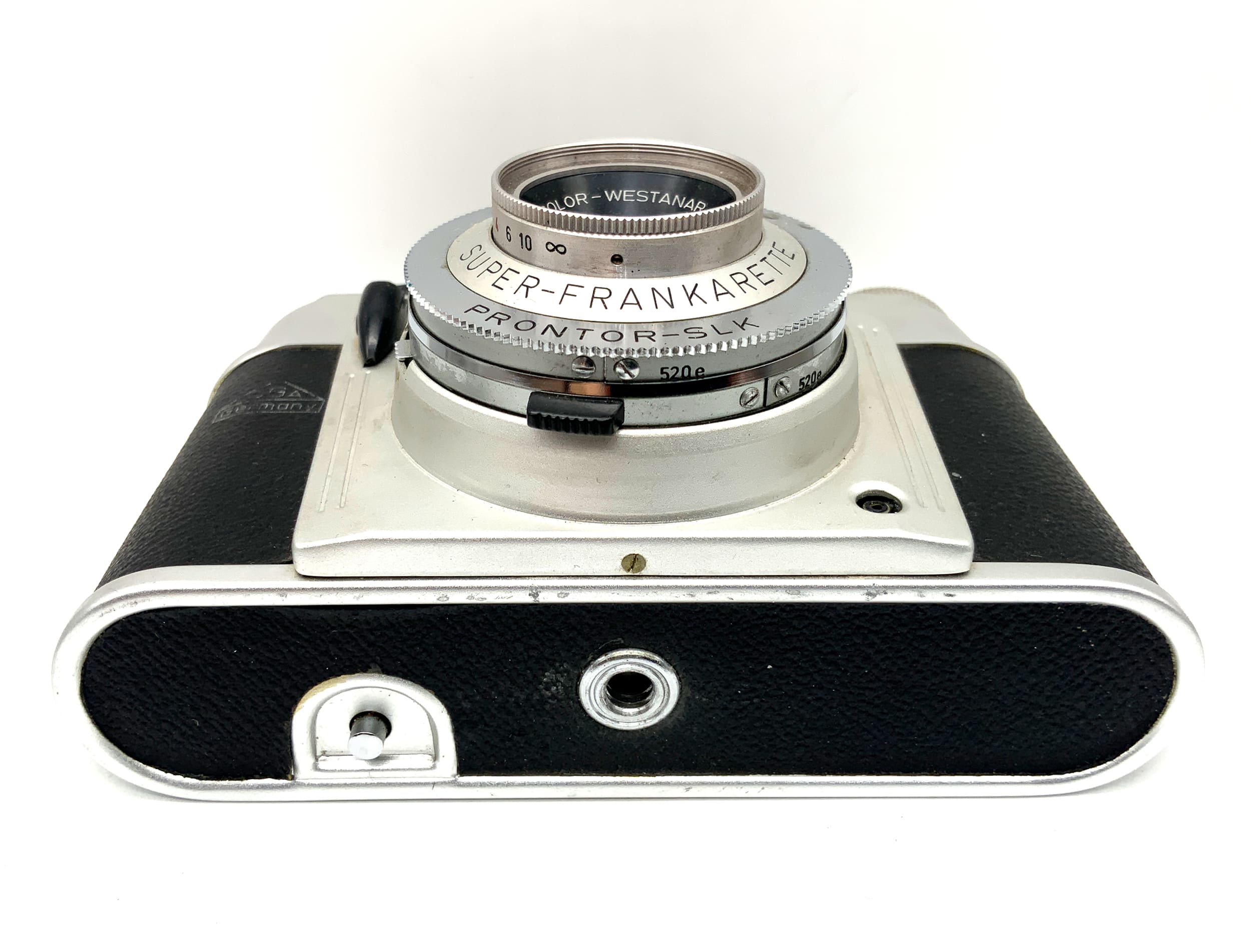 Franka Super Frankarette viewfinder camera with Color-Westanar 1:2.8/45 Prontor-SLK lens