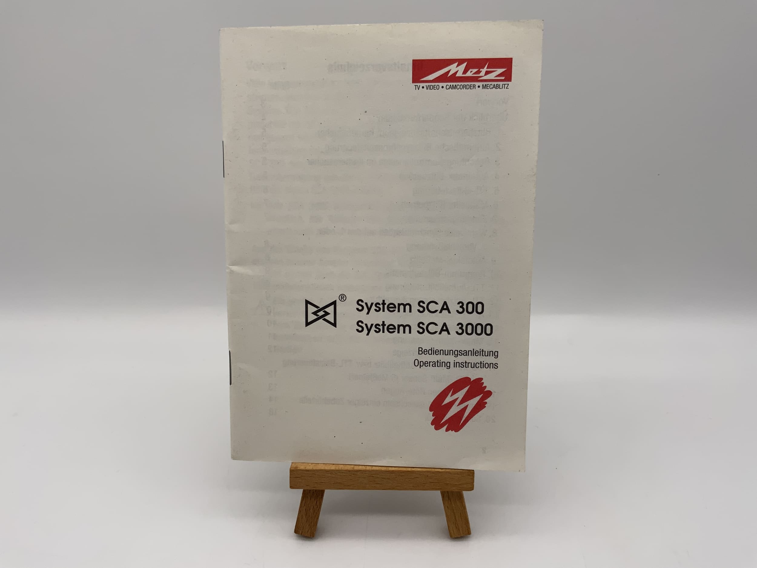 Metz System SCA 300, SCA 3000 Operating Instructions German User Manual