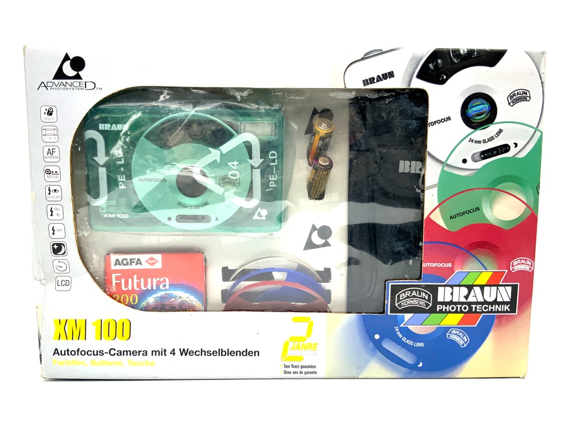 Braun Nürnberg XM 100 Point&Shoot mit 24mm Glass Lens Set Analogkamera