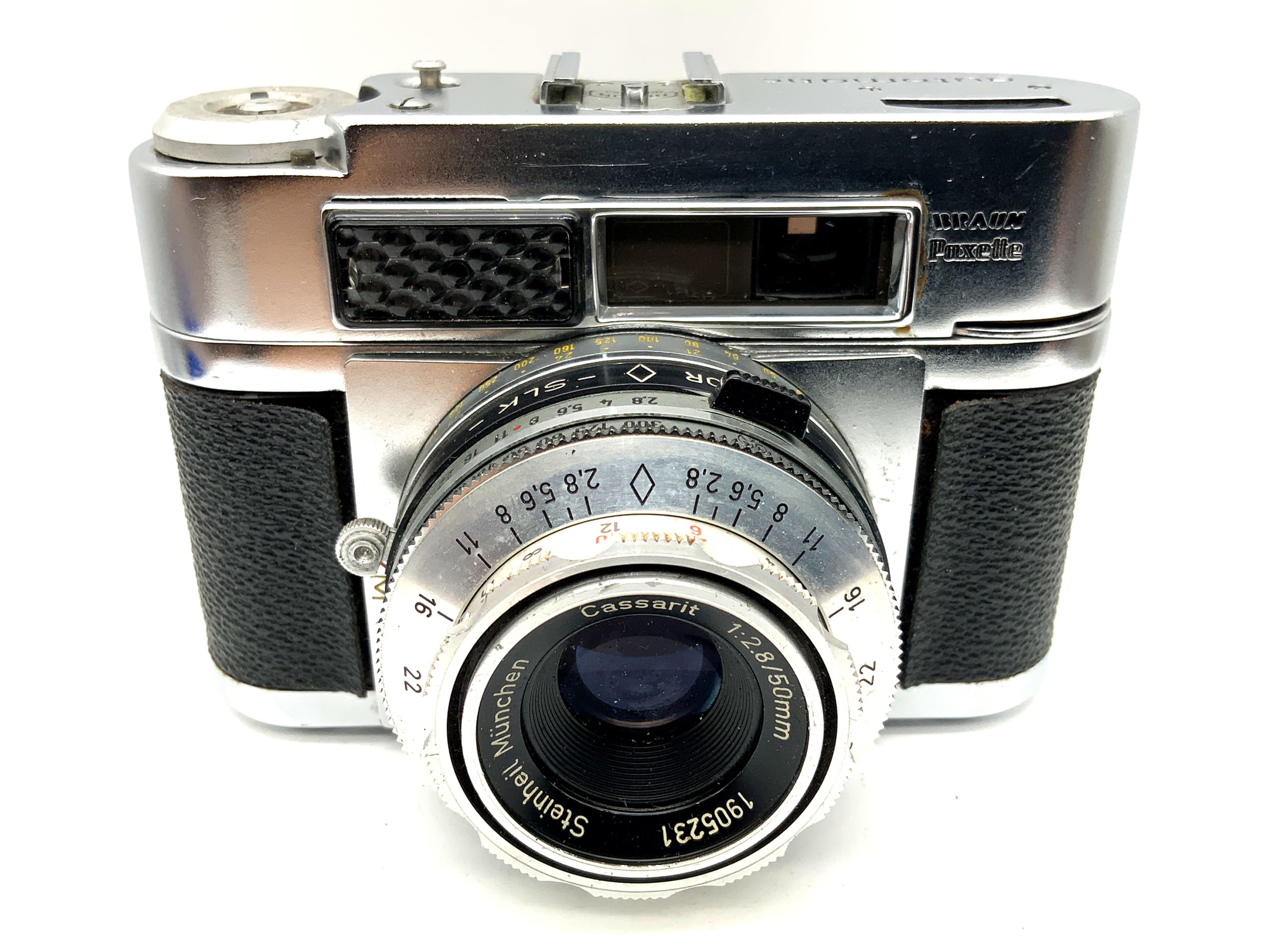 Braun Paxette automatic viewfinder camera Steinheil Cassarit 1:2.8/50mm !Light meter defective!