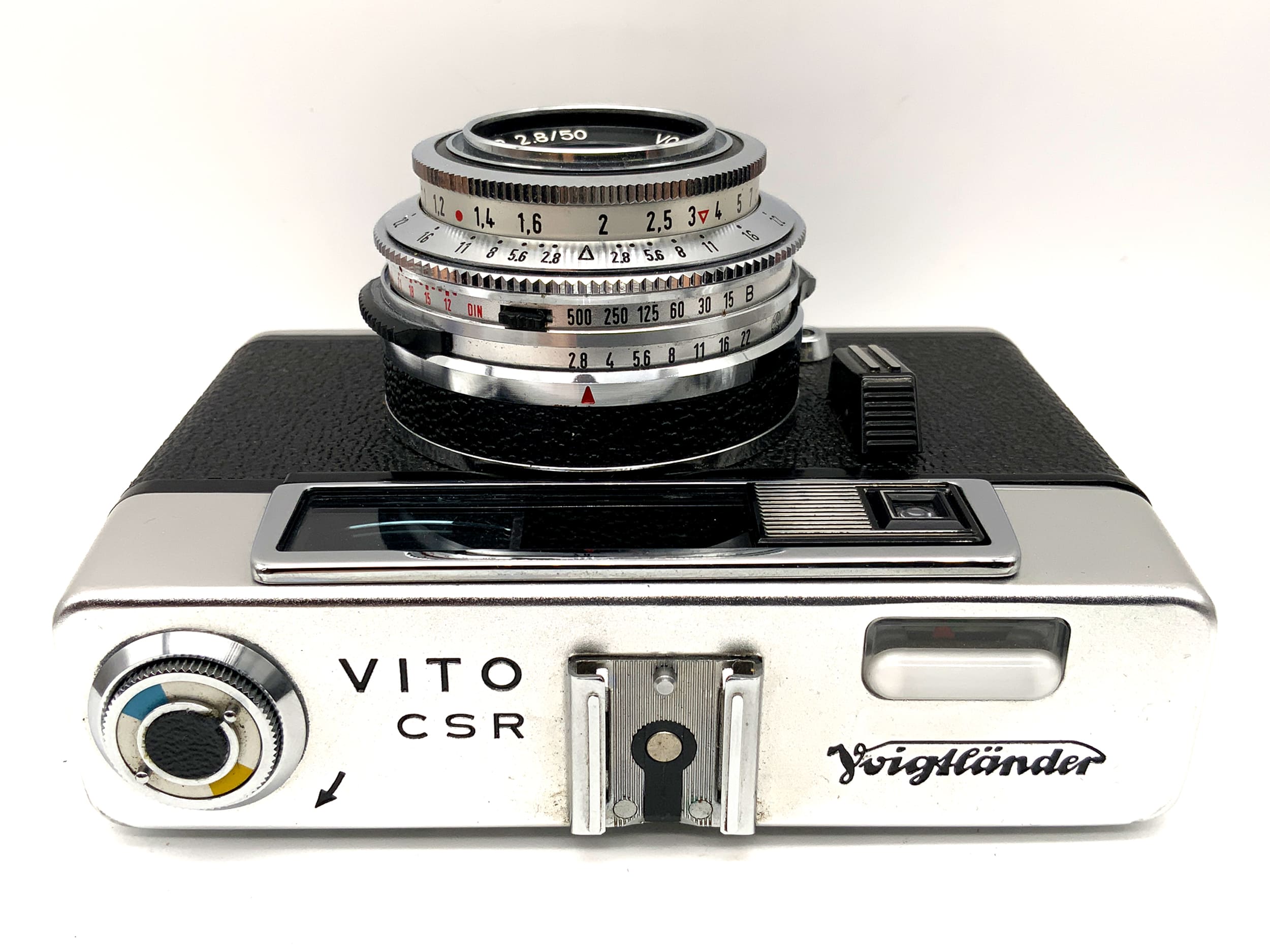 Voigtländer Vito CSR with Color-Lanthar 2.8/50 Prontor 500 LK !Light defective!