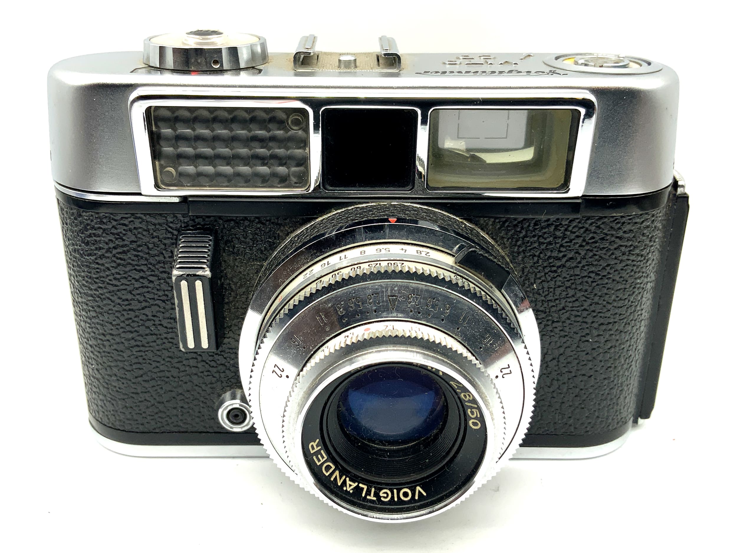 Voigtländer Vito CD viewfinder camera with Lanthar 2.8/50 Prontor 250 S lens! Light meter defective!