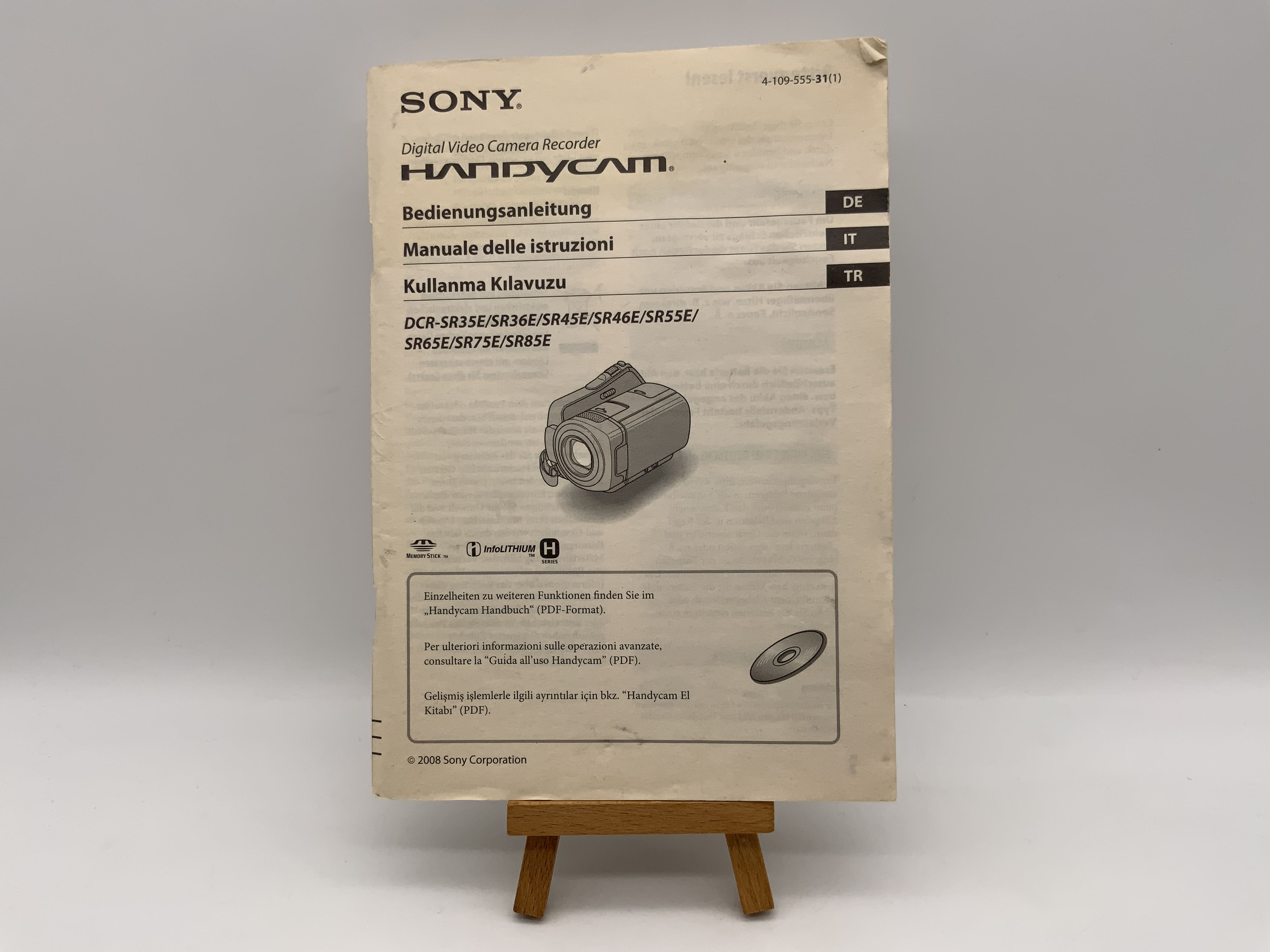 Sony Handycam DSC SR35E / SR36E / SR45E / SR46E / SR55E / SR65E / SR75E German