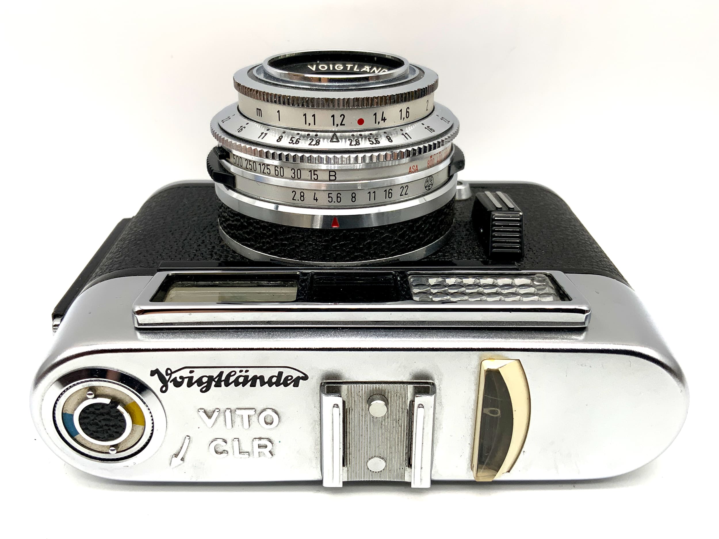 Voigtländer Vito CLR viewfinder camera with Lanthar 2.8/50 Prontor 500 LK light meter defective!