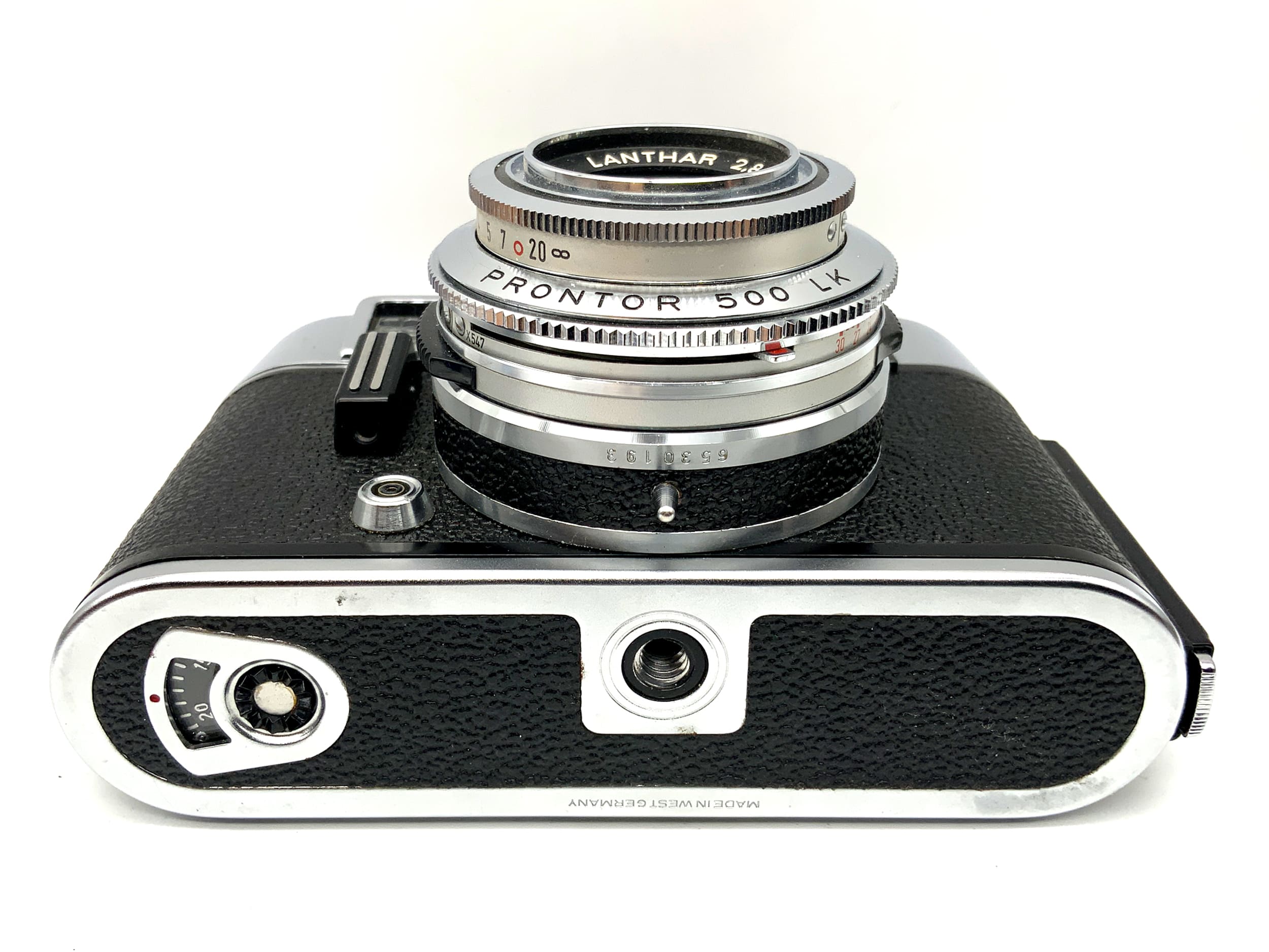 Voigtländer Vito CLR viewfinder camera with Lanthar 2.8/50 Prontor 500 LK light meter defective!