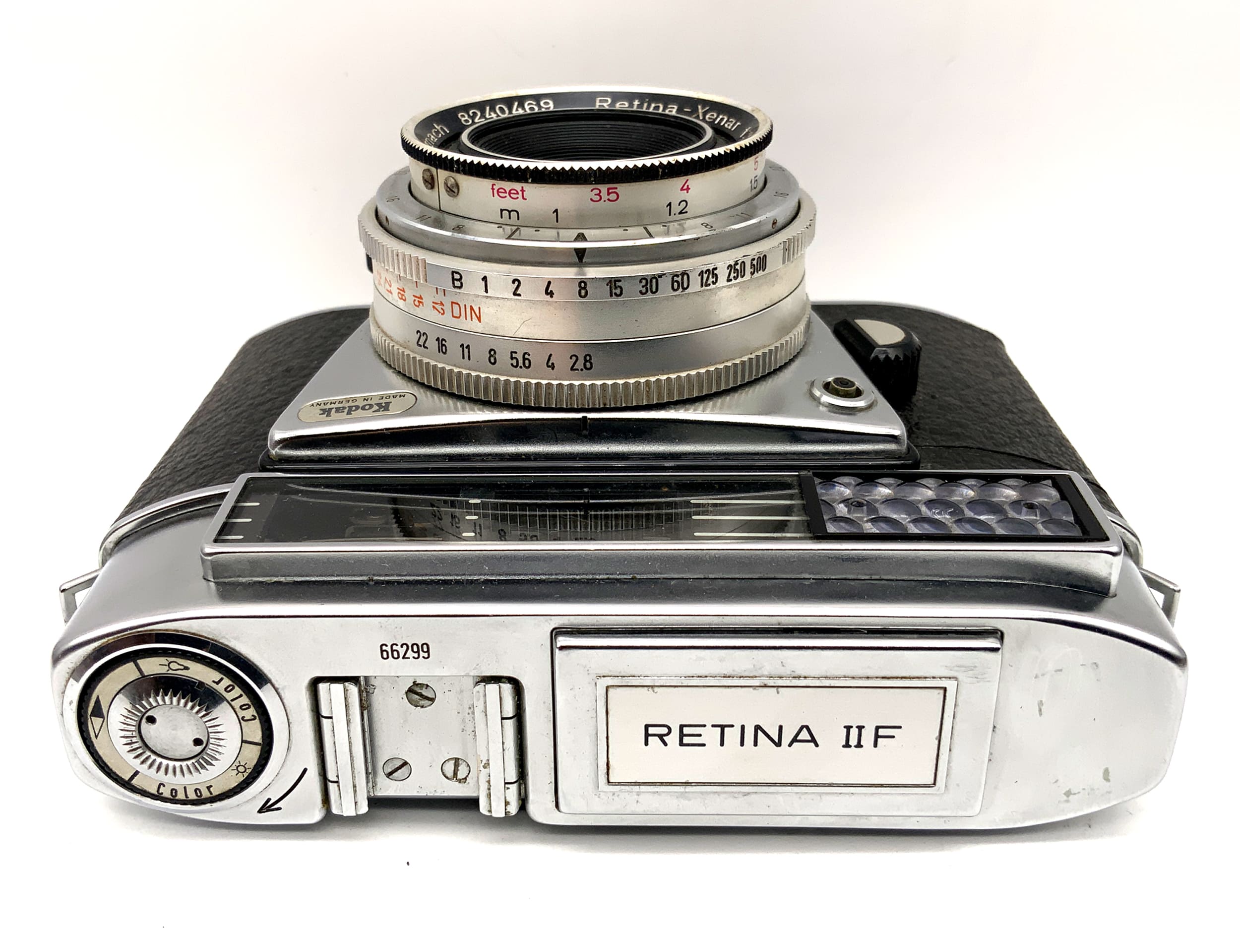 Kodak Retina II F rangefinder camera with Retina Xenar 1:2.8/45mm Compur lens! Light meter defective!