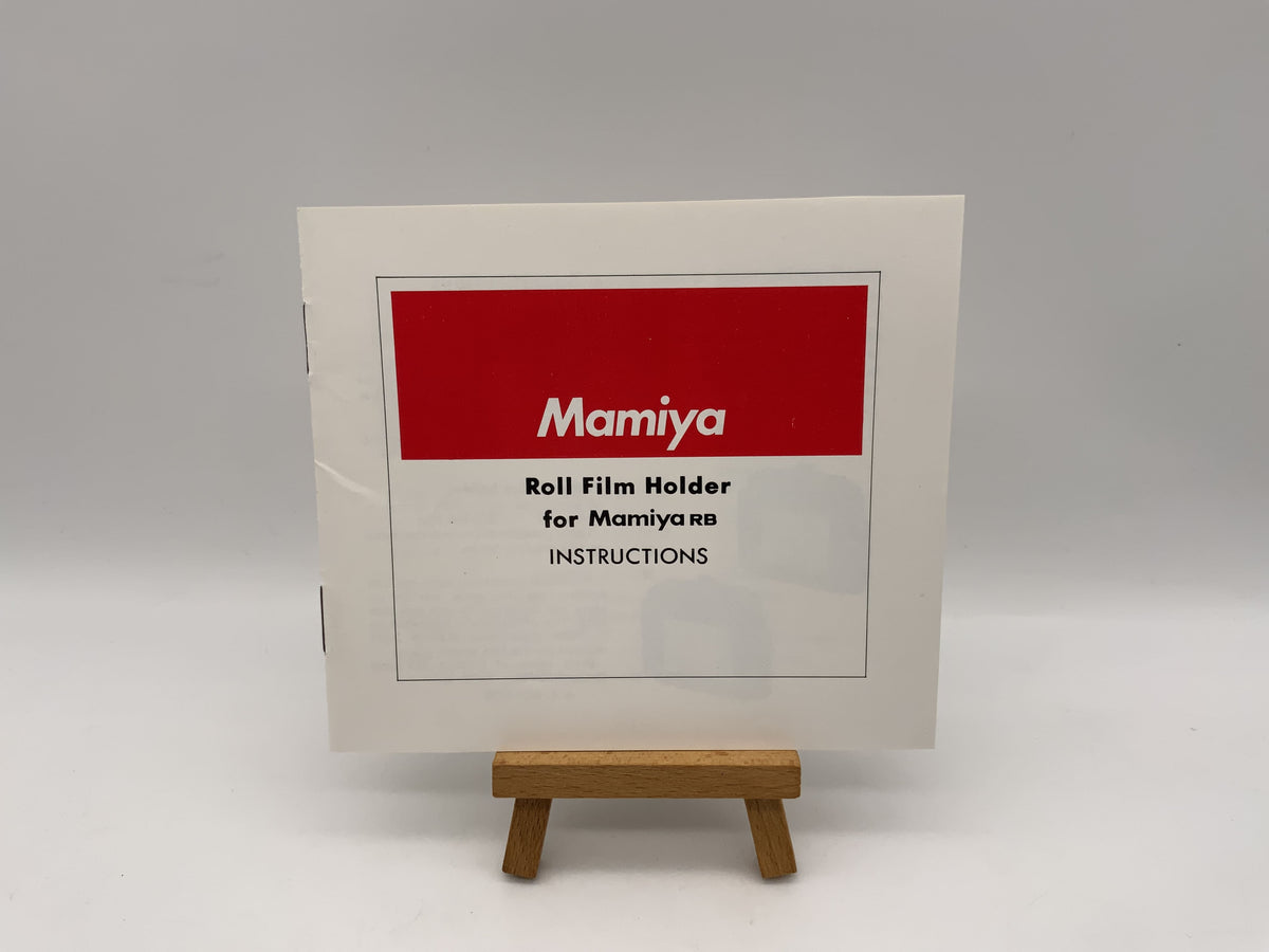 Mamiya Roll Film Holder for Mamiya RB User Manual (English)
