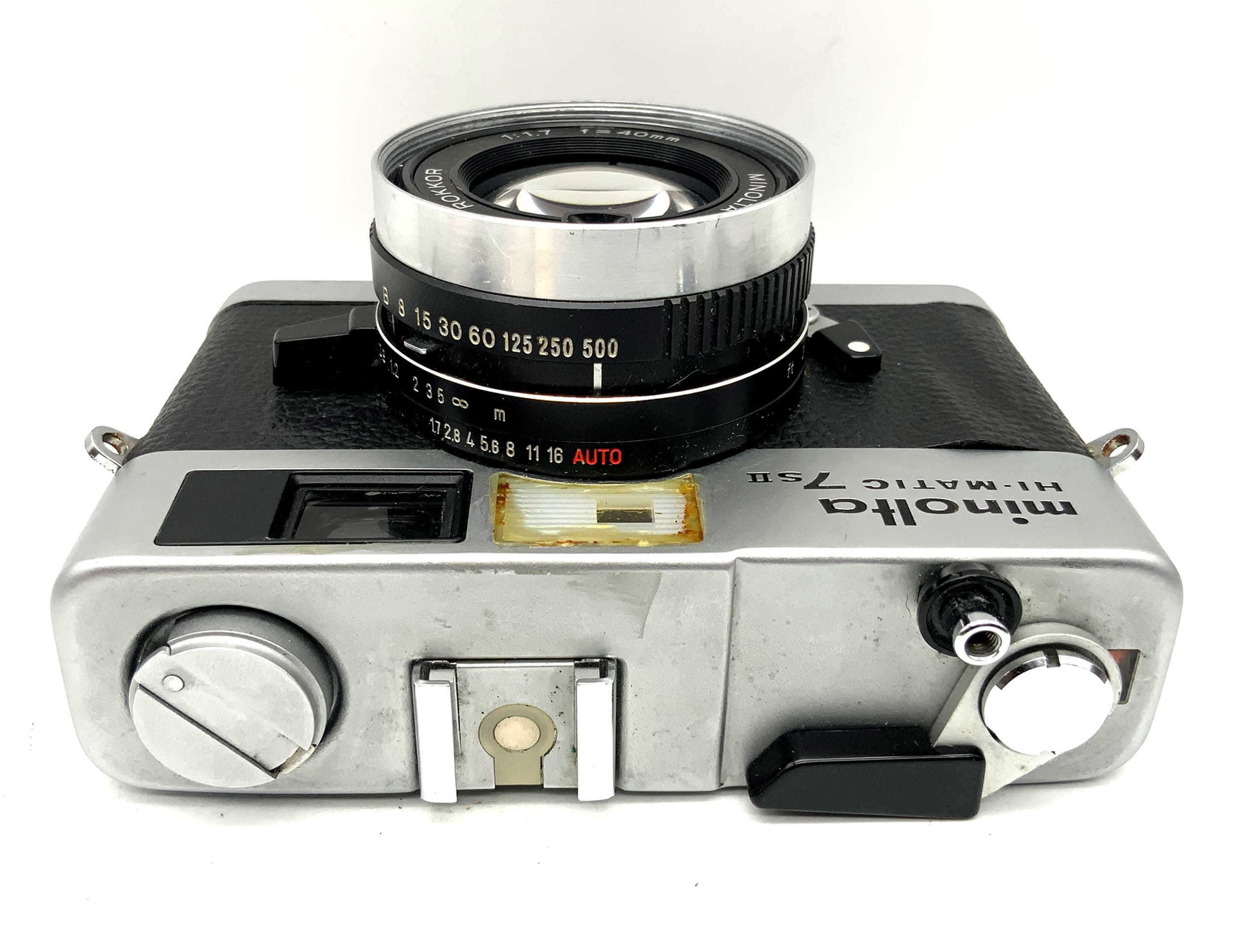 Minolta Hi-Matic 7S II viewfinder camera with Rokkor 1:1.7/40 !Beli defective!