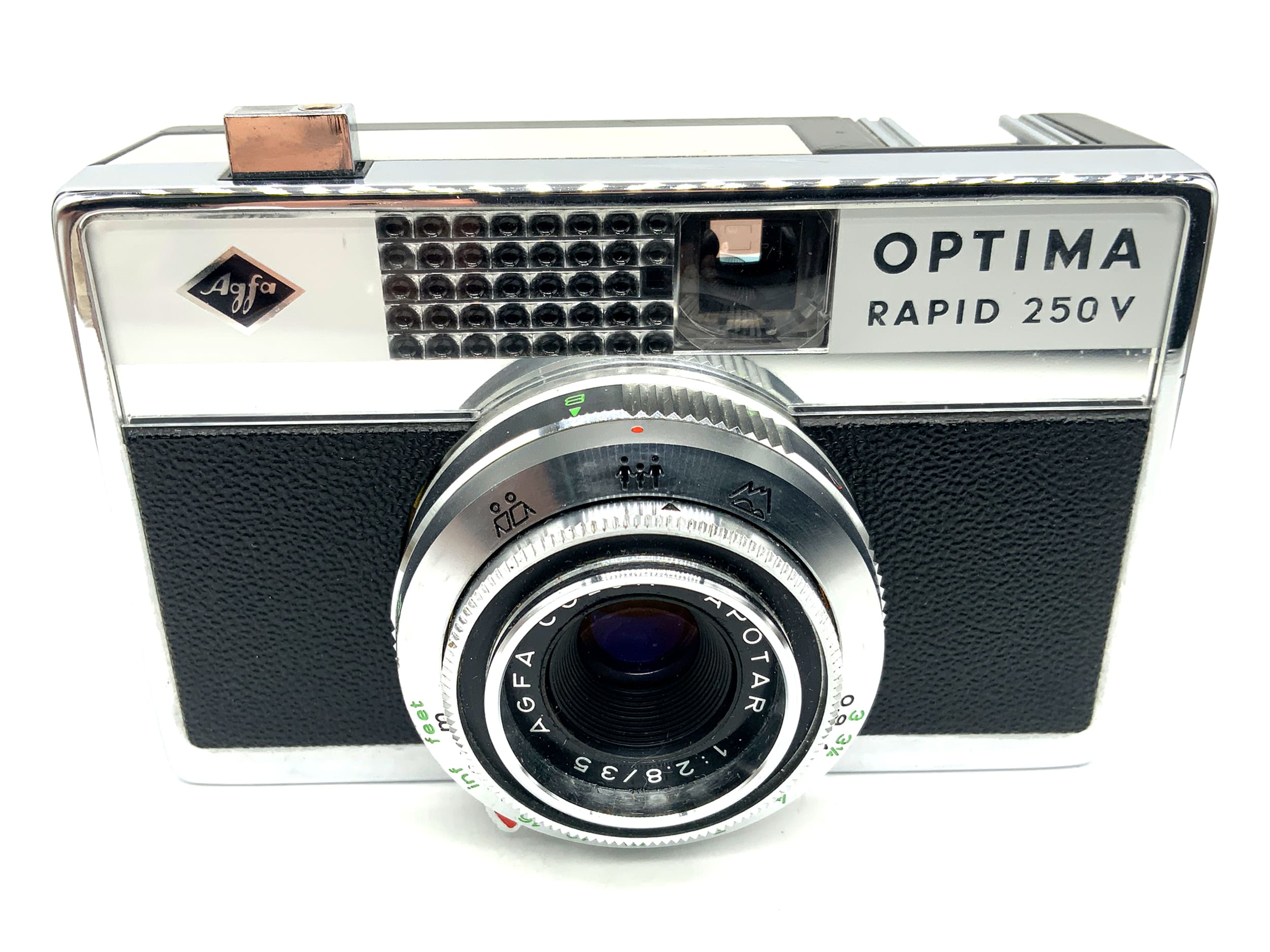 Agfa Optima Rapid 250 V Sucherkamera mit Color-Apotar 35mm 1:2.8 Paratic V