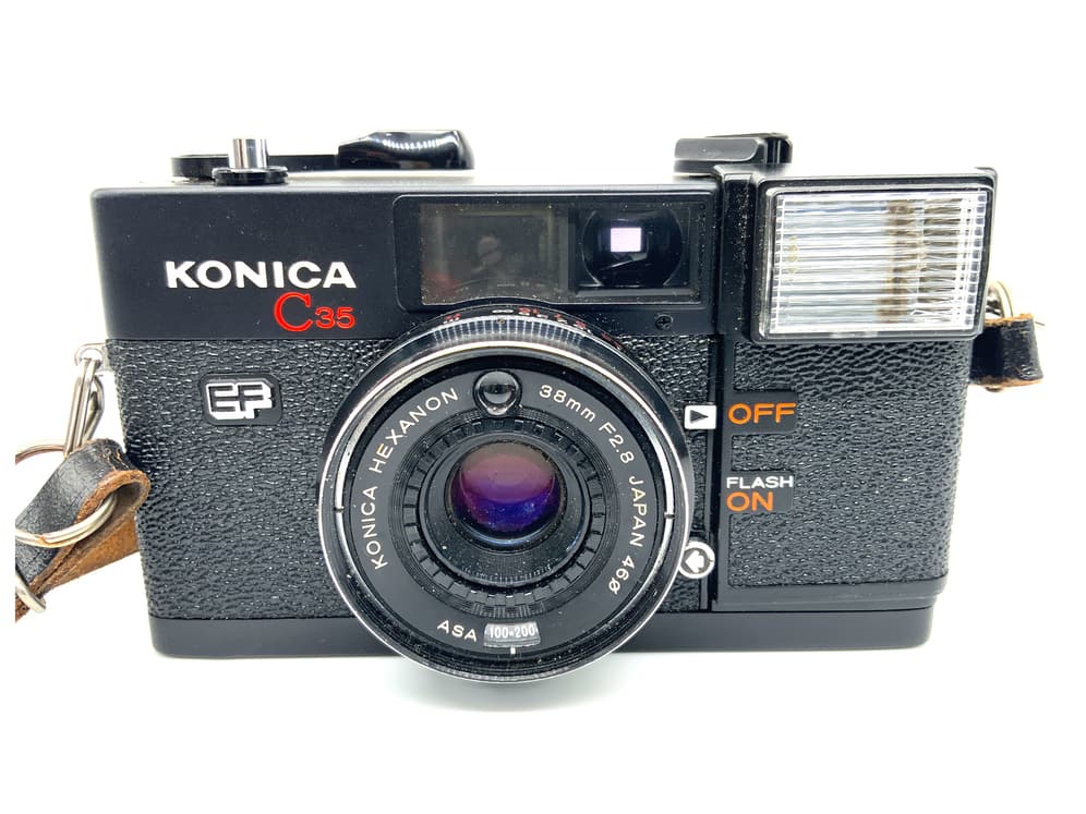 Konica C35 EF Point&Shoot mit Hexanon 38mm 1:2.8 Kompaktkamera Analogkamera
