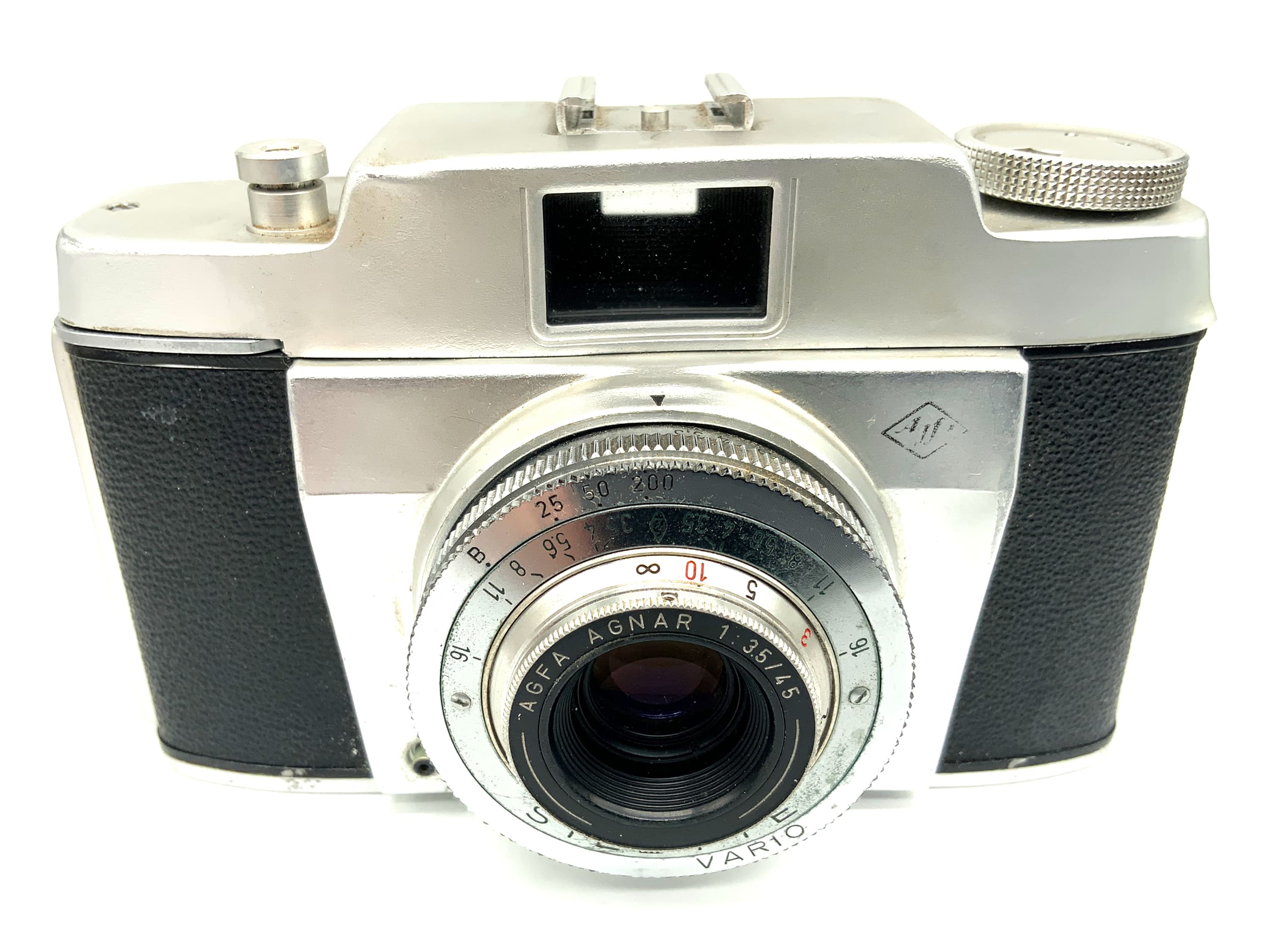 Agfa Silette Sucherkamera mit Apotar 45mm 1:3.5 Vario Kompaktkamera Analogkamera