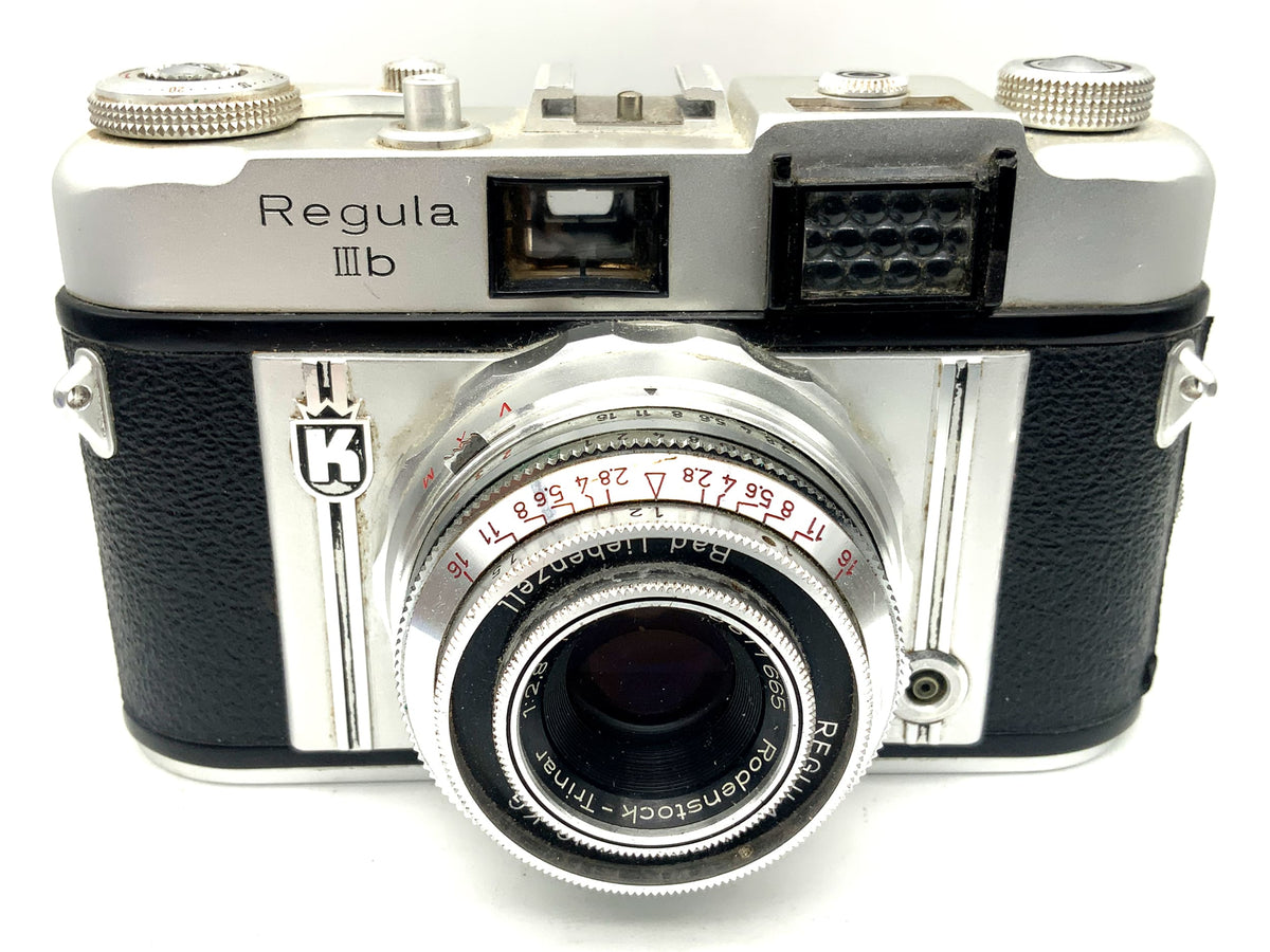 King KG Regula IIIb viewfinder camera with Trinar 1:2.8/45mm Prontor-SVS lens! Light meter defective!