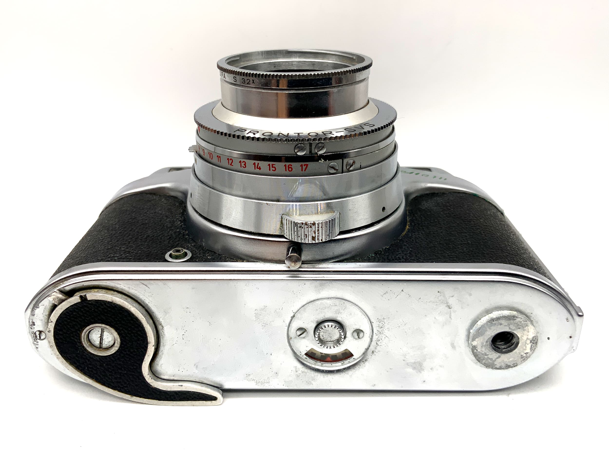AkA Arette ID viewfinder camera with Isconar 1:2.8/50 Prontor-SVS lens! Light meter defective!