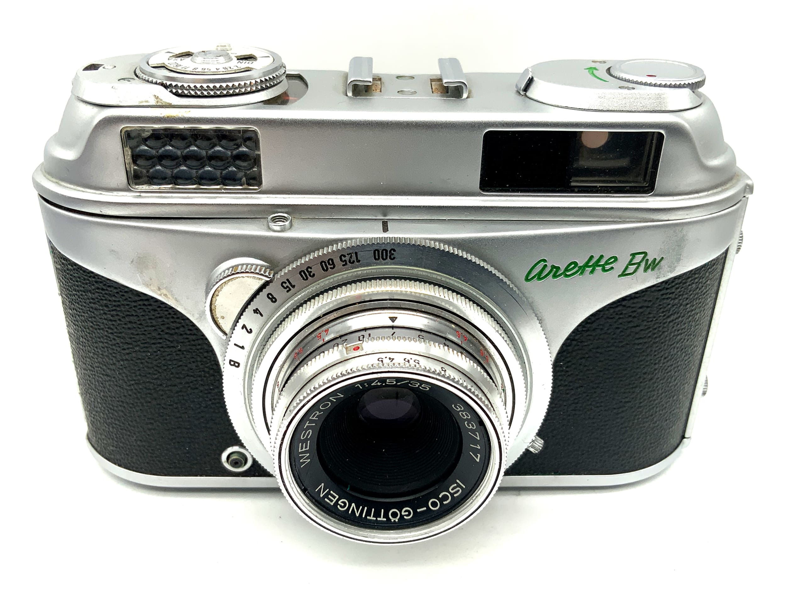 AkA Arette BW viewfinder camera with Westron 1:4.5/35 analog camera! Light meter defective!