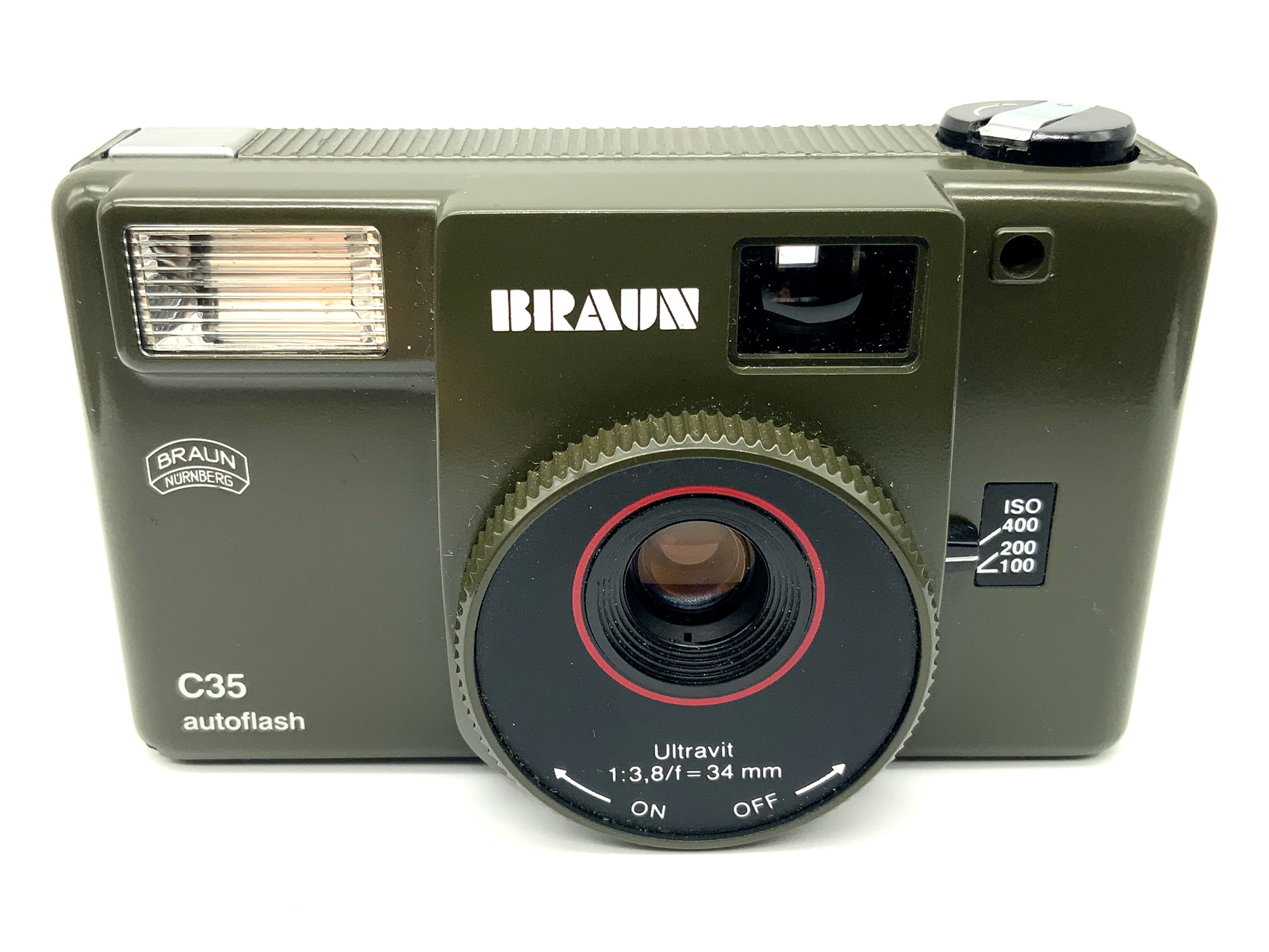 Braun C35 autoflash Point&amp;Shoot with Ultravit 1:3.8/34mm analog camera