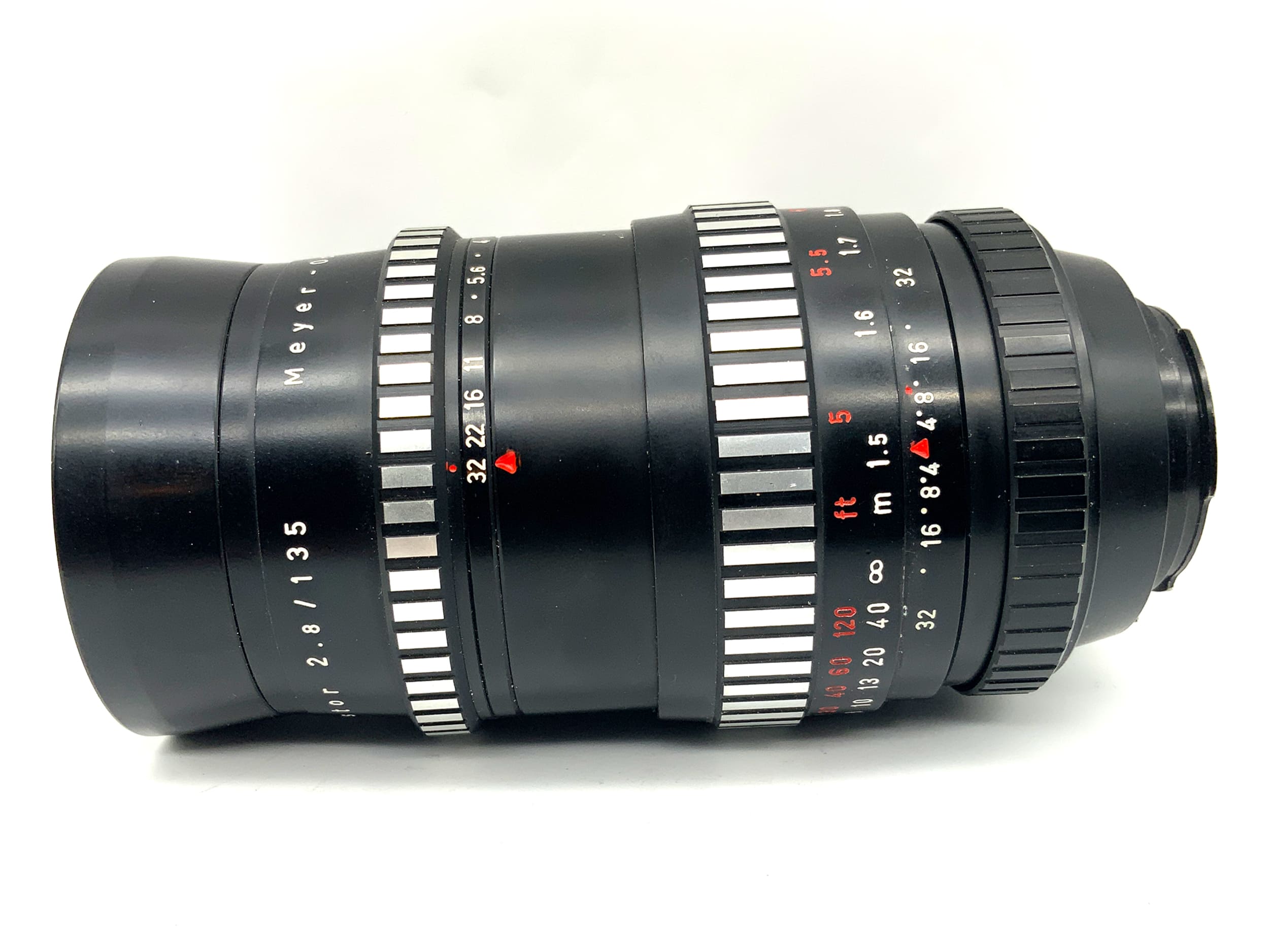Meyer Optik Görlitz 135mm 1:2.8 lens Q1 Orestor Zebra fixed focal length (Exa)
