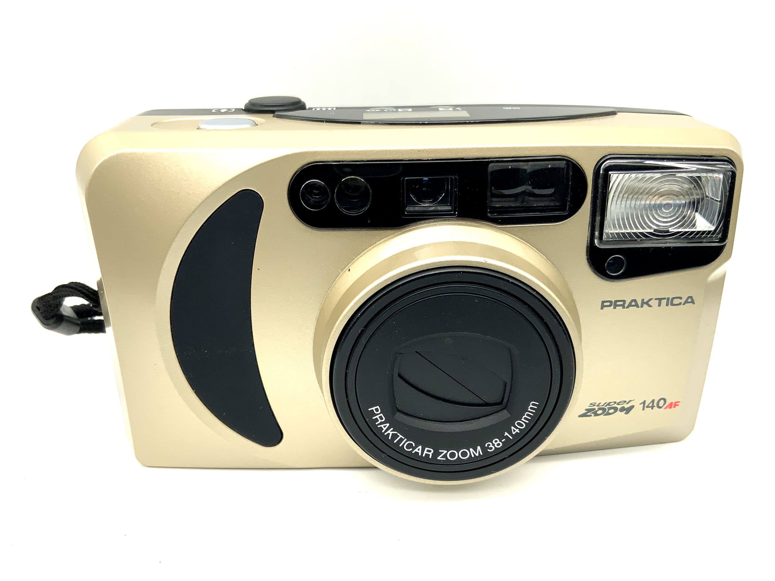 Praktica Super Zoom 140AF Point&amp;Shoot with Praktica Zoom 38-140mm analog camera