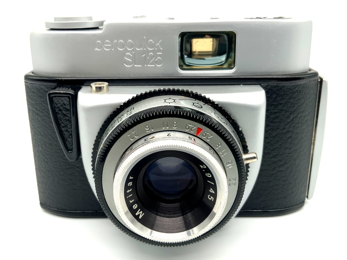 Beier Beroquick SL 125 Sucherkamera mit Meritar 45mm 1:2.9 Analogkamera