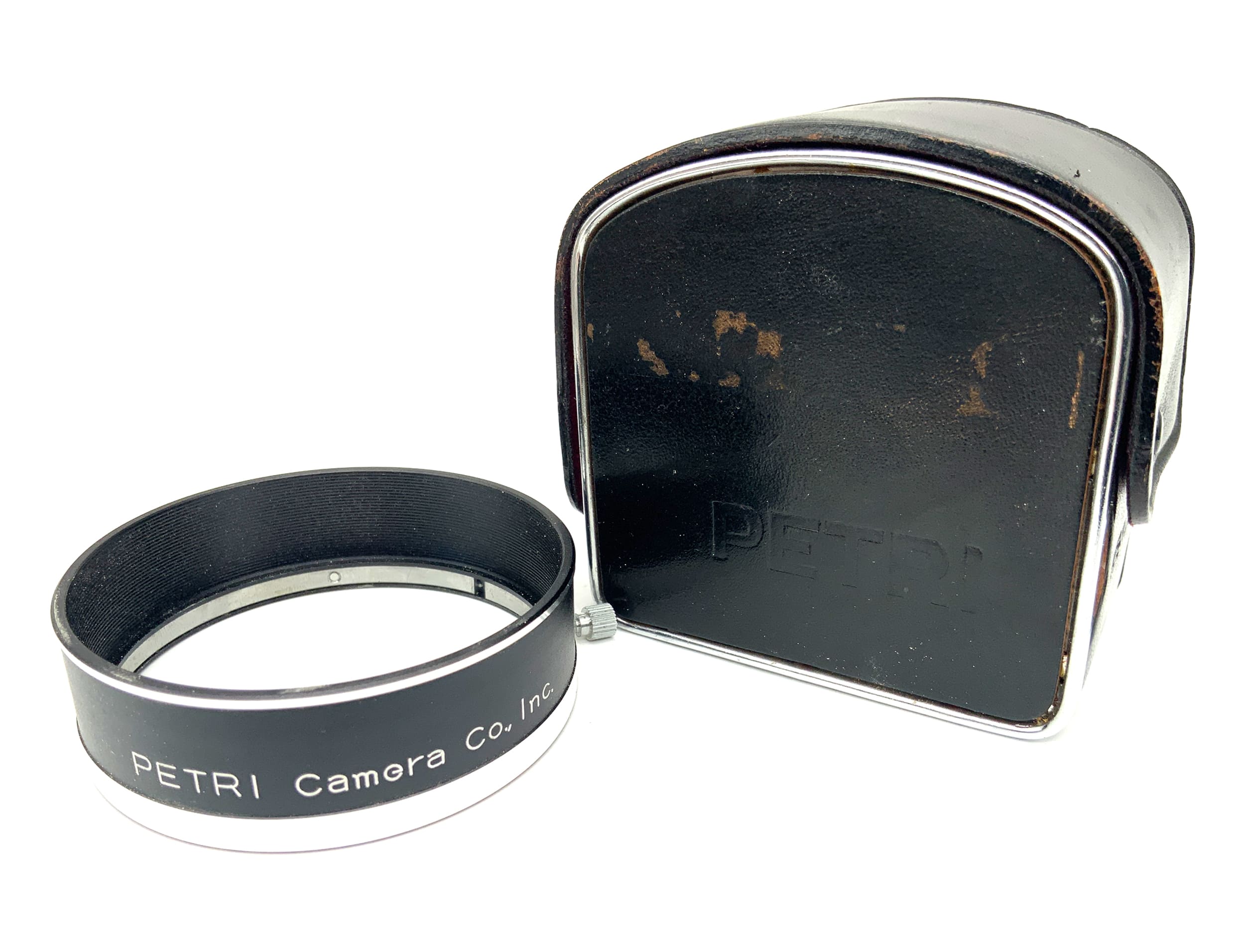 Petri 5.7cm lens hood, 57mm adjustable clamp metal hood, sun visor