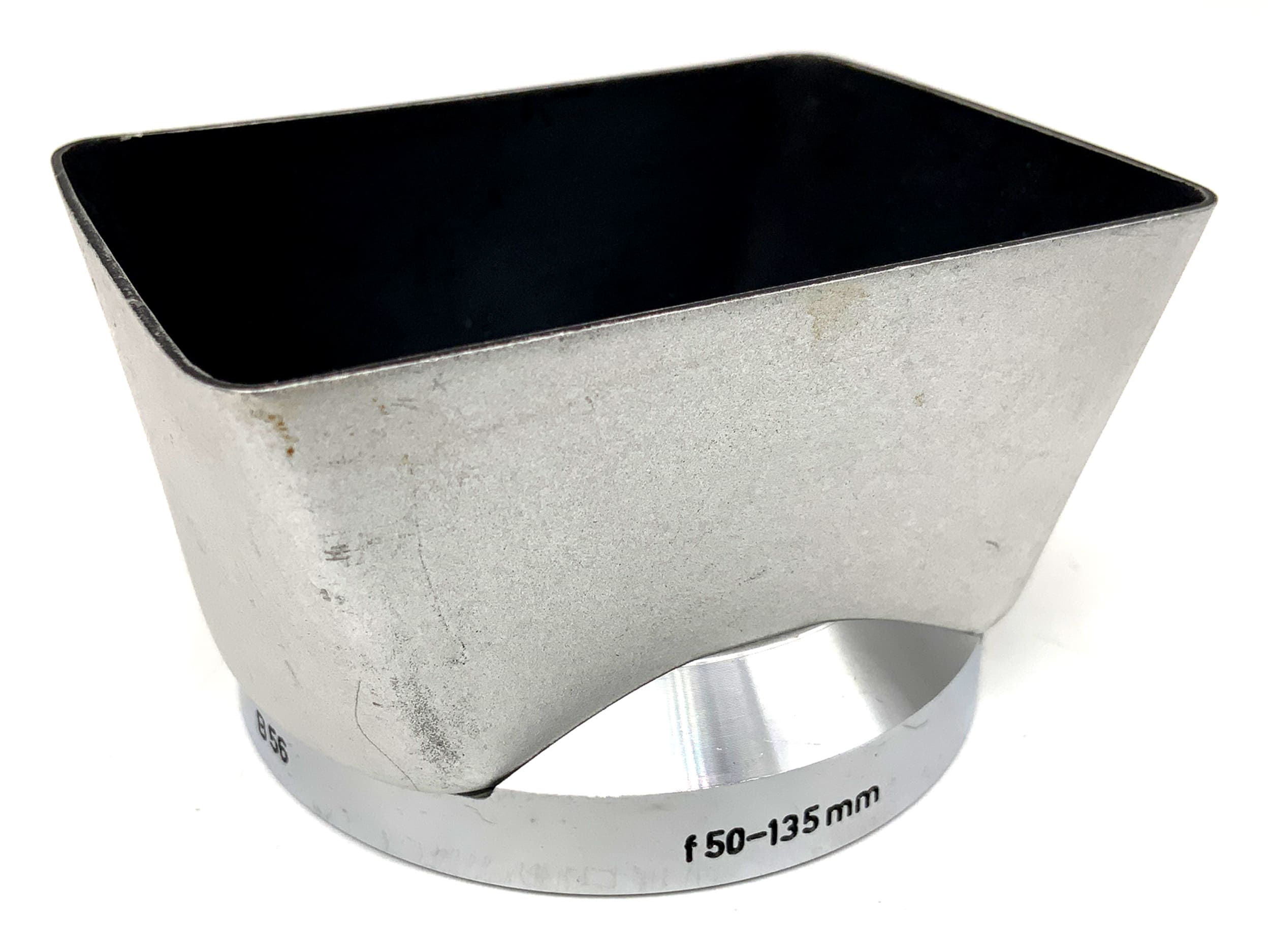 Zeiss Ikon B56 lens hood f 50-135mm Contarex metal silver sunshade