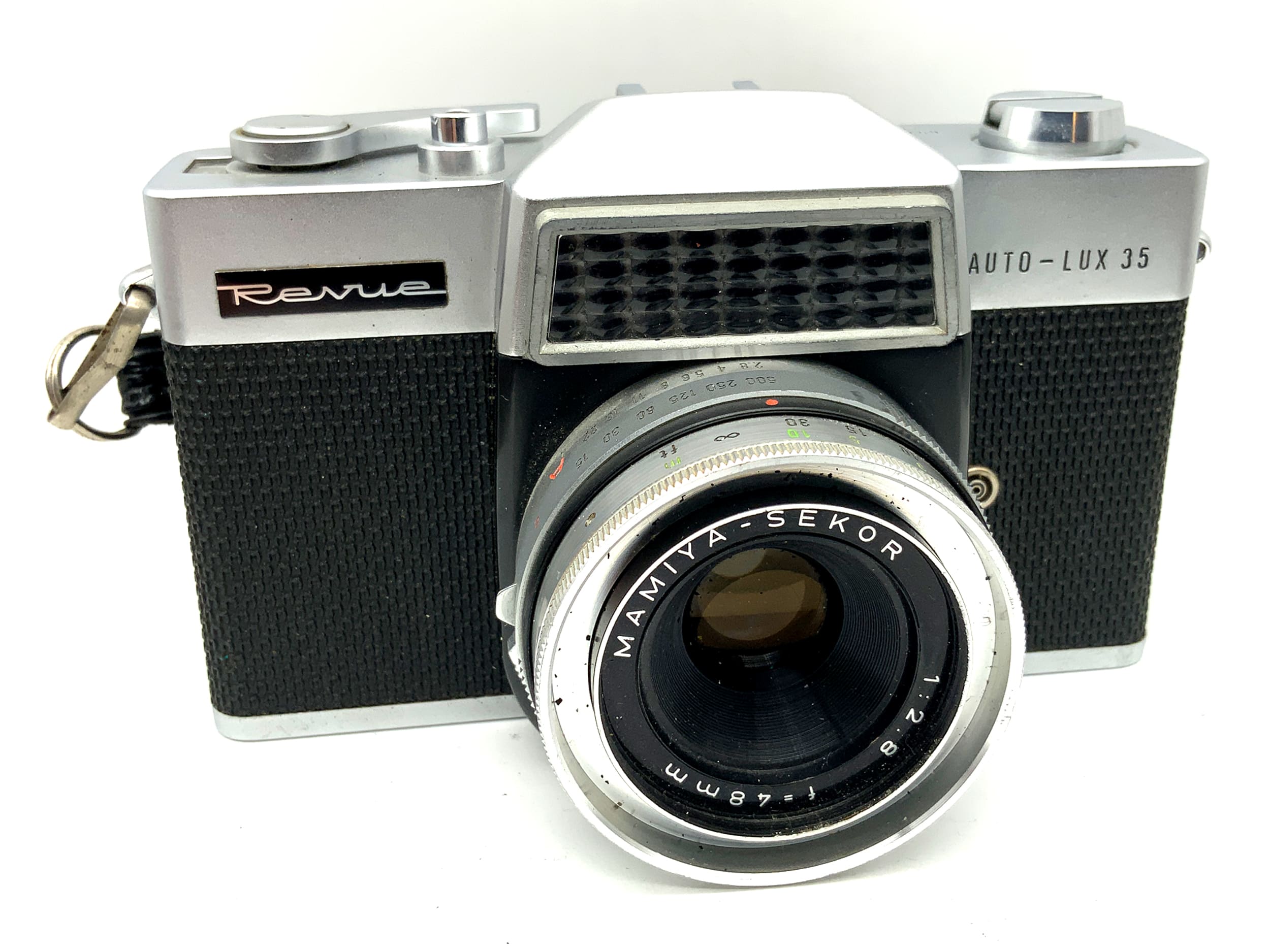 Revuue Auto-Lux 35 SLR with Mamiya-Sekor1:2.8/48 35mm SLR analog body