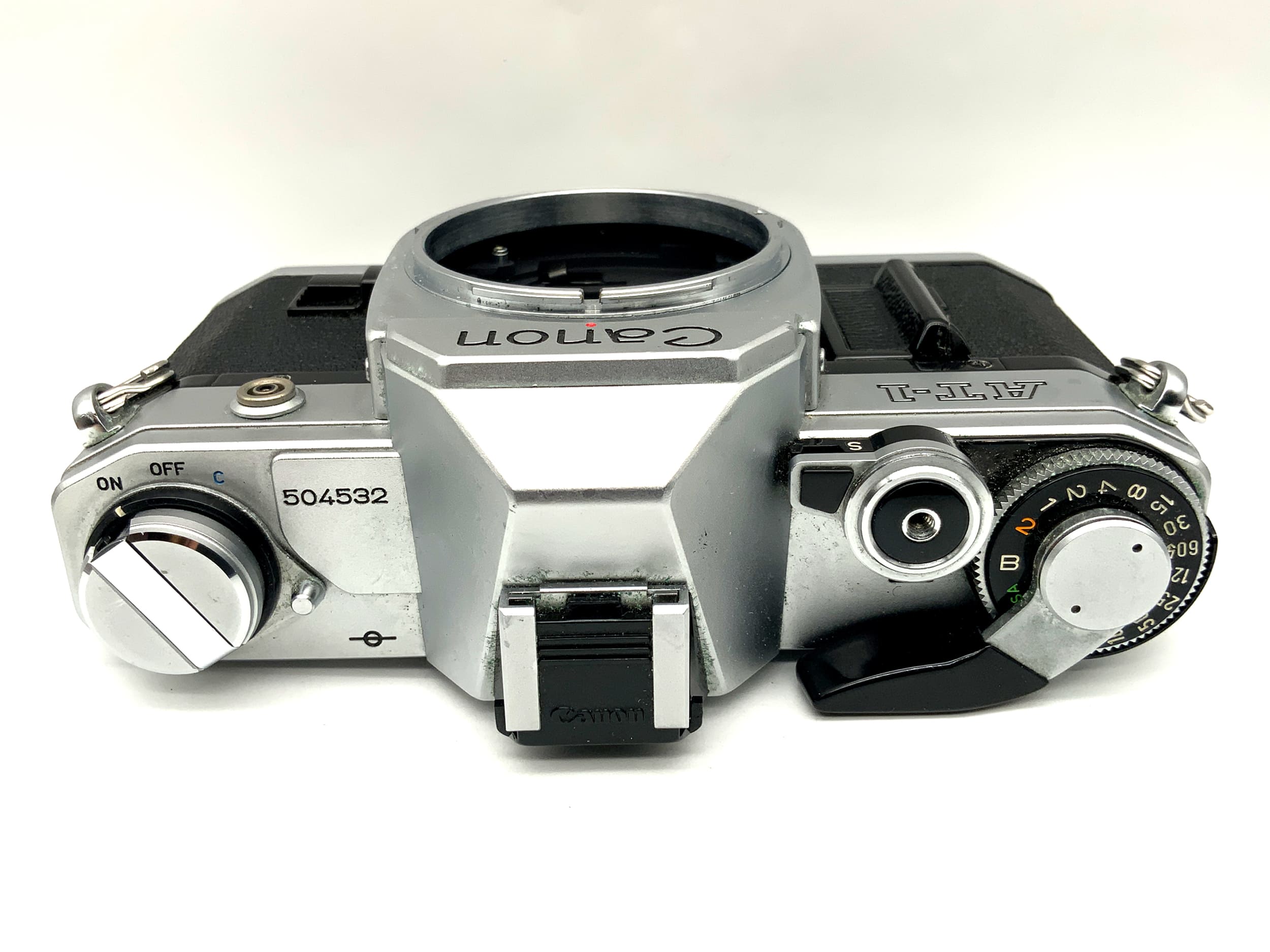 Canon AT-1 SLR 35mm analog single-lens reflex camera body (Canon FD)