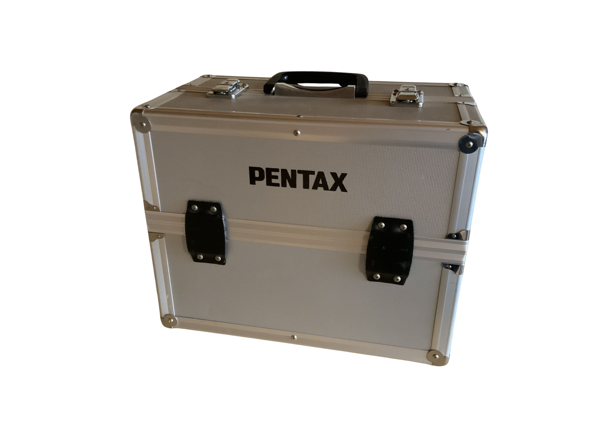 Pentax camera case, silver aluminum case for photo equipment, approx. 35.5x15.5x20cm
