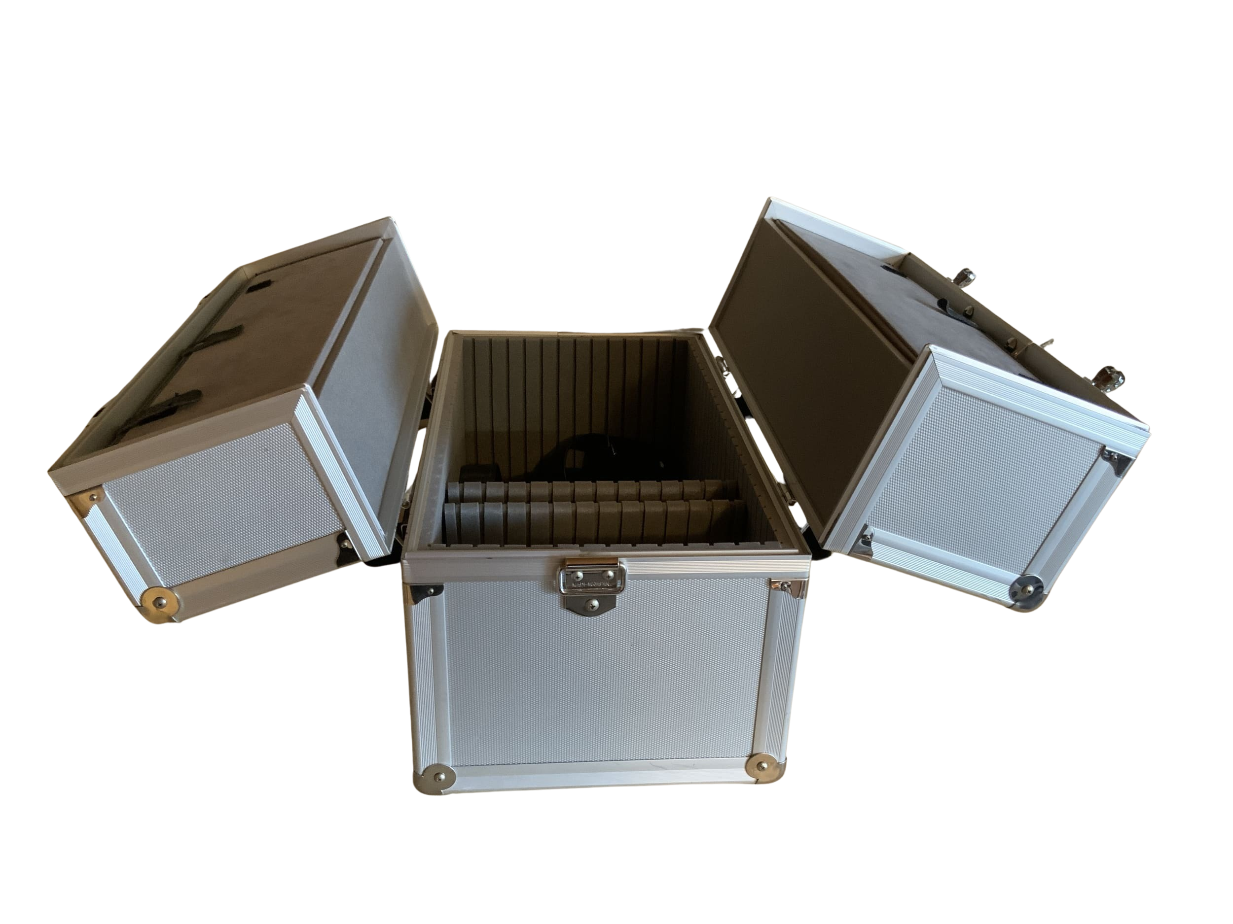 Pentax camera case, silver aluminum case for photo equipment, approx. 35.5x15.5x20cm