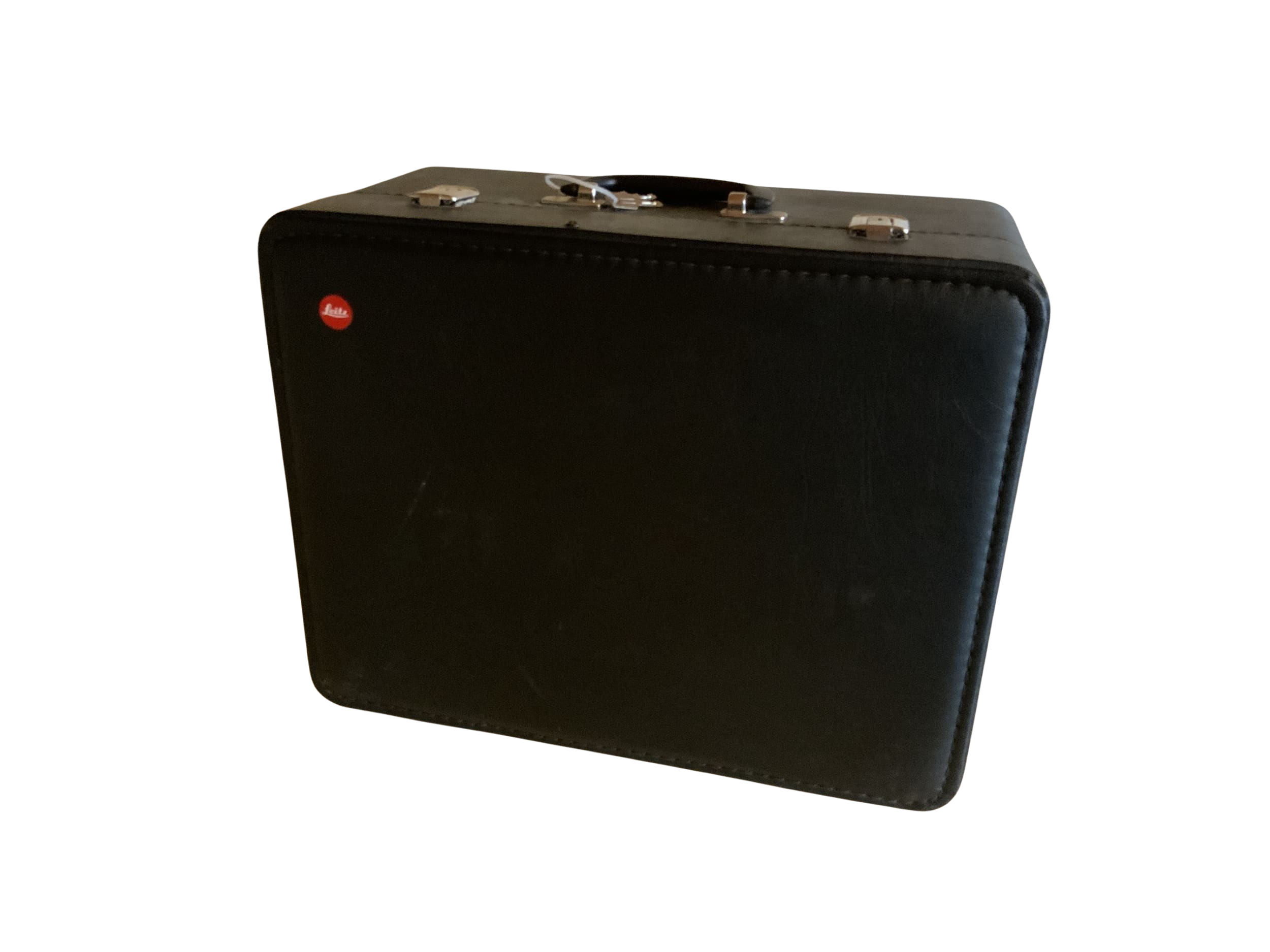 Leitz projector case, black leather case for slide projector, approx. 42x14x33cm