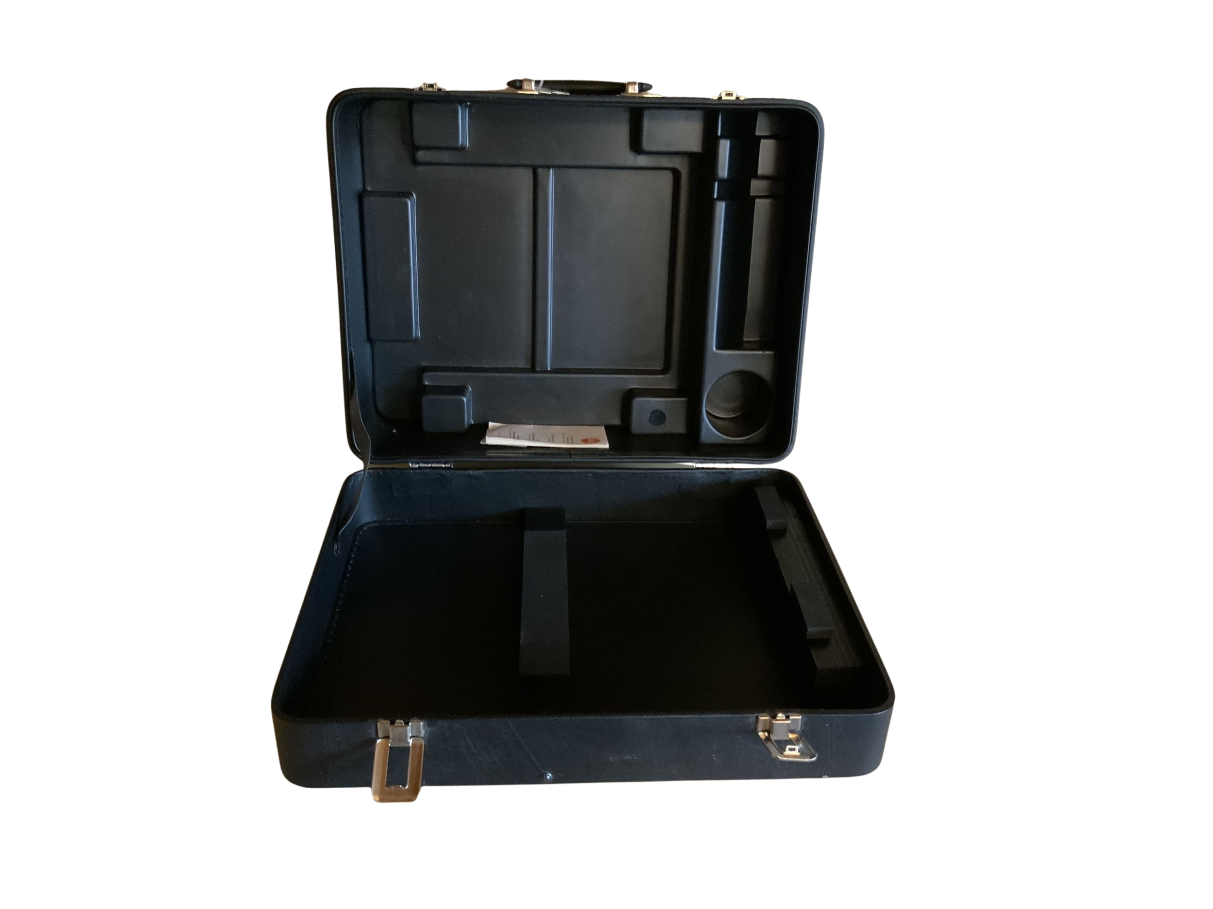 Leitz projector case, black leather case for slide projector, approx. 42x14x33cm