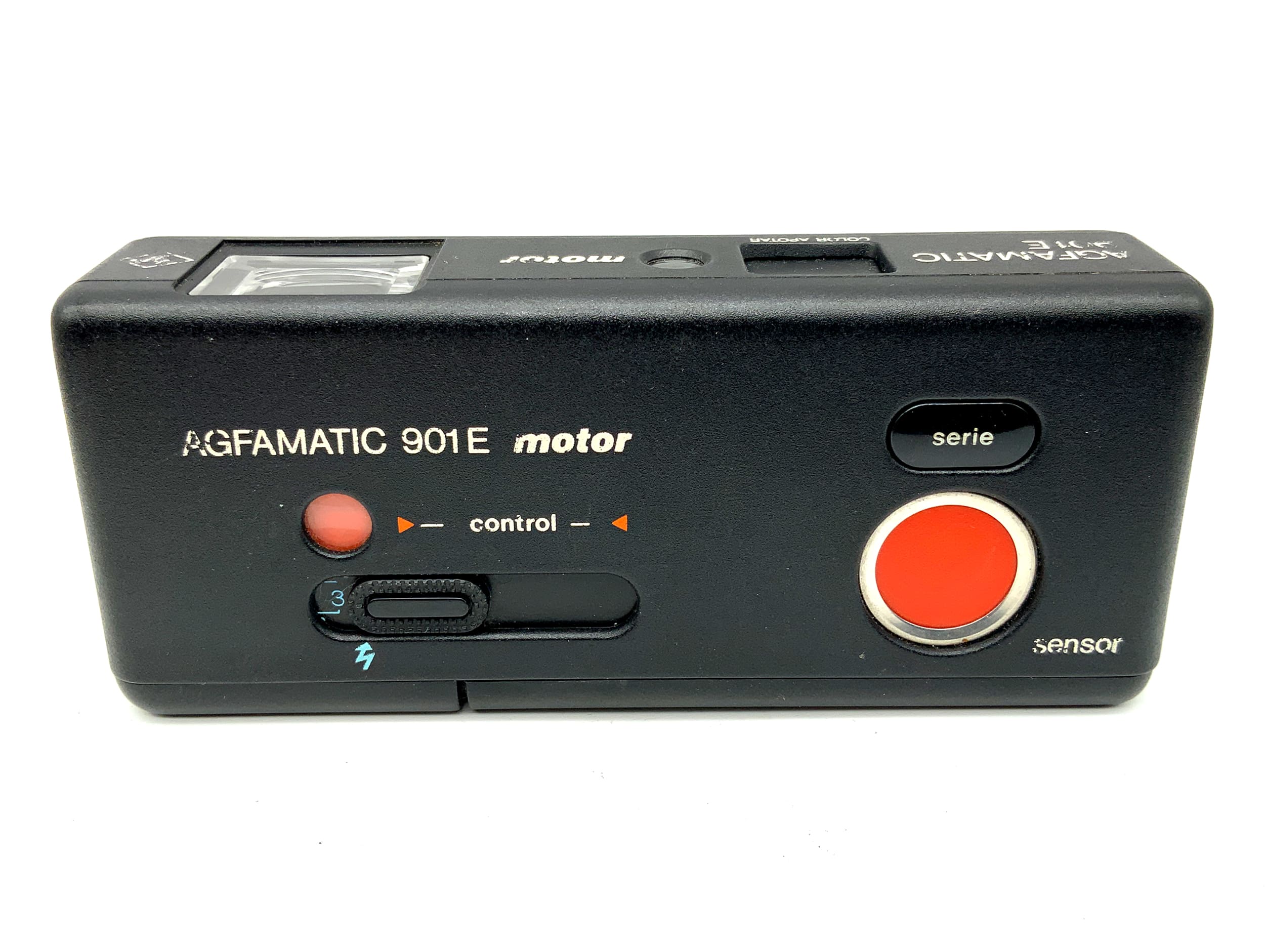 Agfa Agfamatic 901E motor viewfinder camera, color analog camera, miniature camera