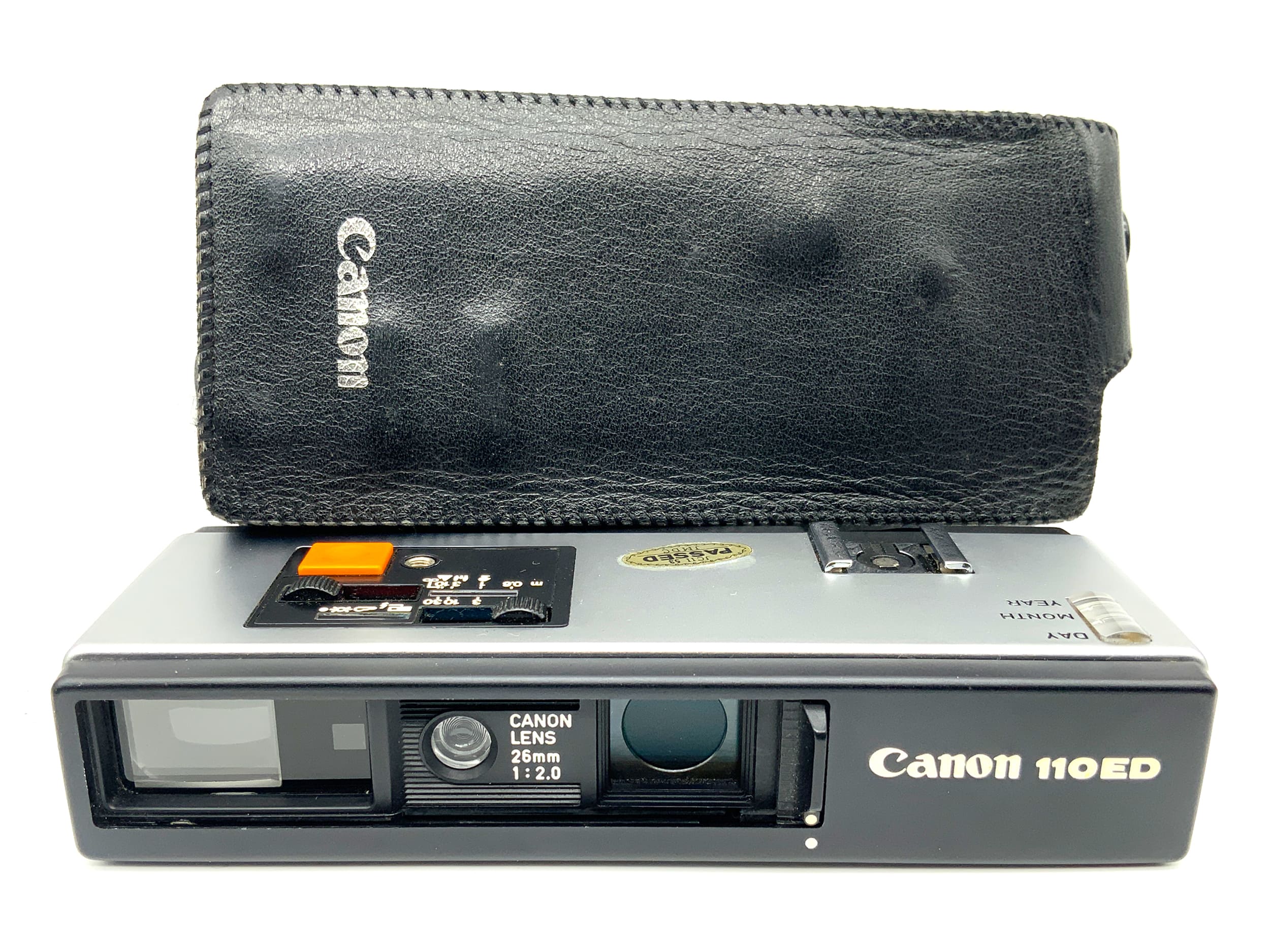 Canon 110ED viewfinder camera with 26mm 1:2.0 lens, miniature analog camera