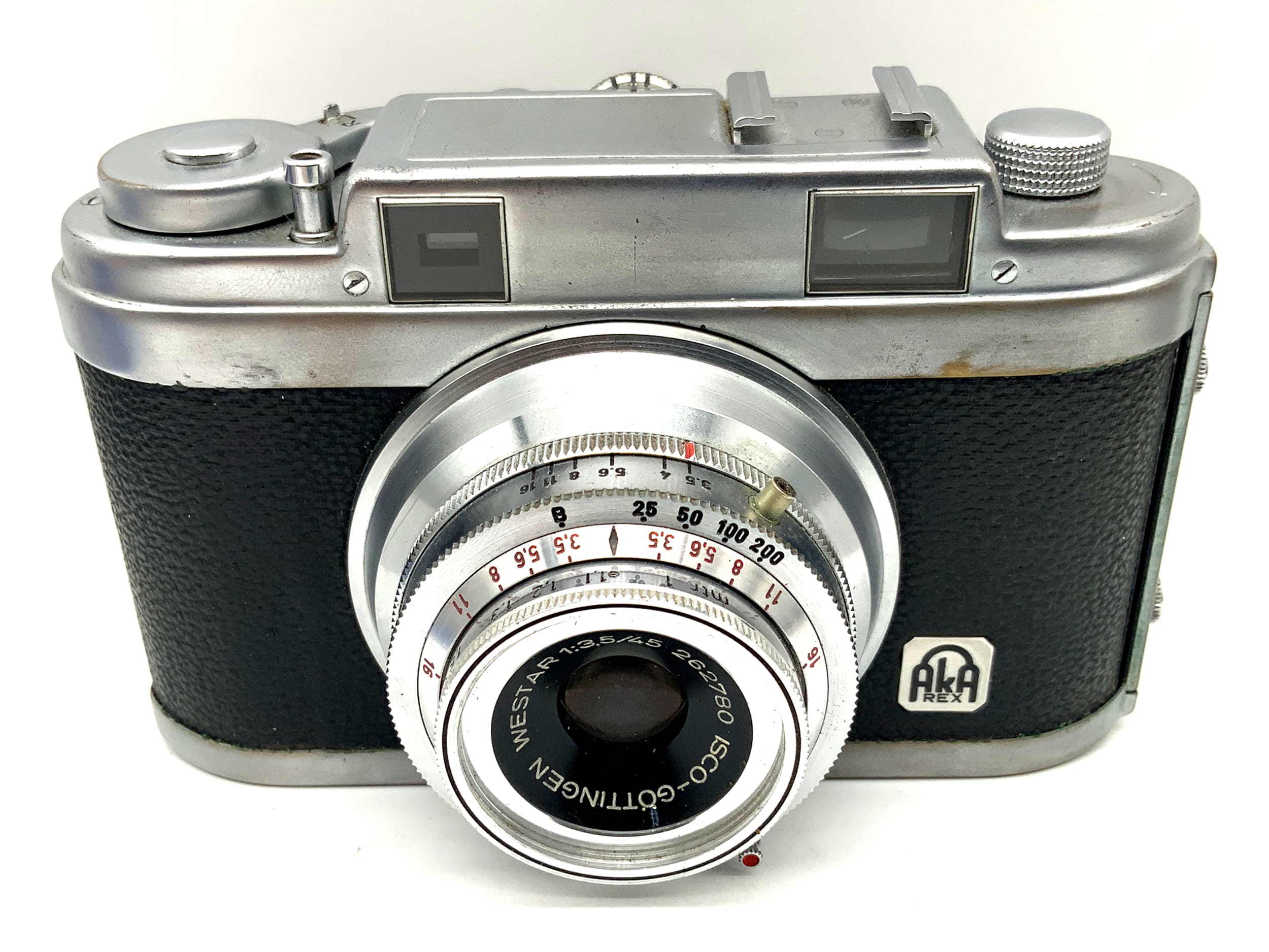AKA Rex rangefinder camera with Isco Westar 45mm 1:3.5 rangefinder camera analog camera