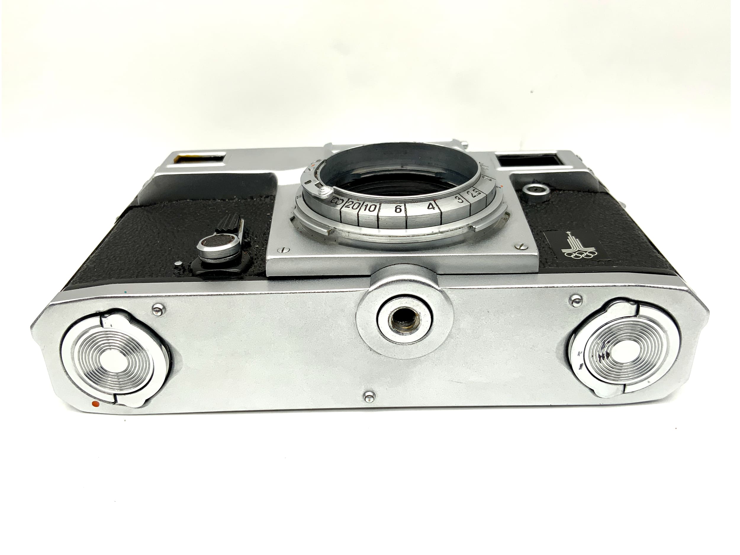 Kiev 4 rangefinder camera with Contax RF Olympia compact camera analog camera