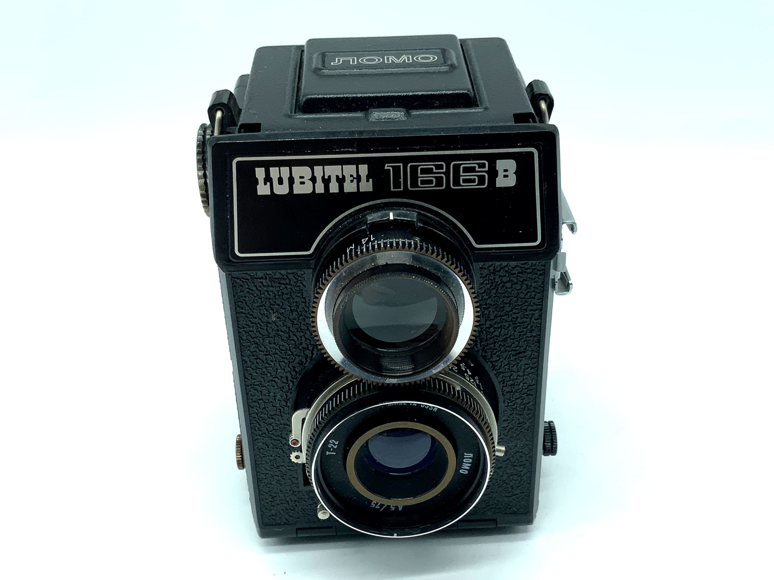 Lomo Lubitel 166B TLR with T-22 75mm 1:4.5 6x6 USSR twin-lens reflex analog camera