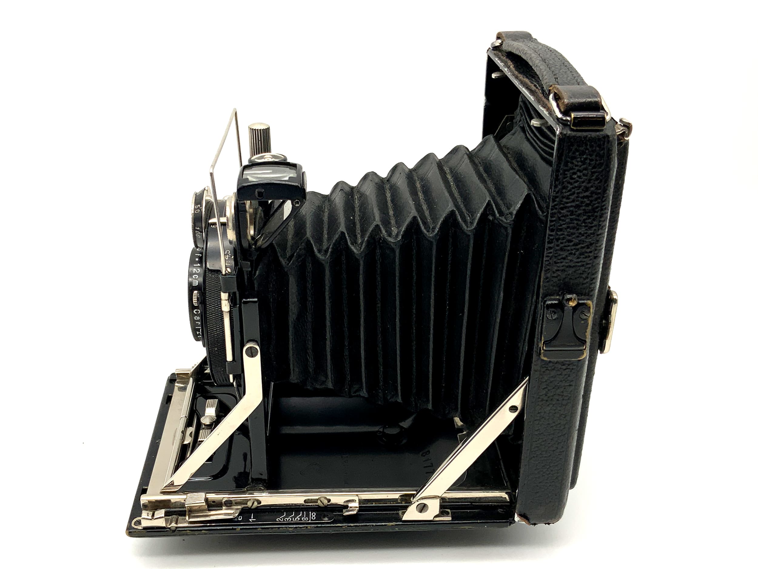 KW patent case plate camera with Carl Zeiss Tessar 1:4.5 f=12cm Compur 0