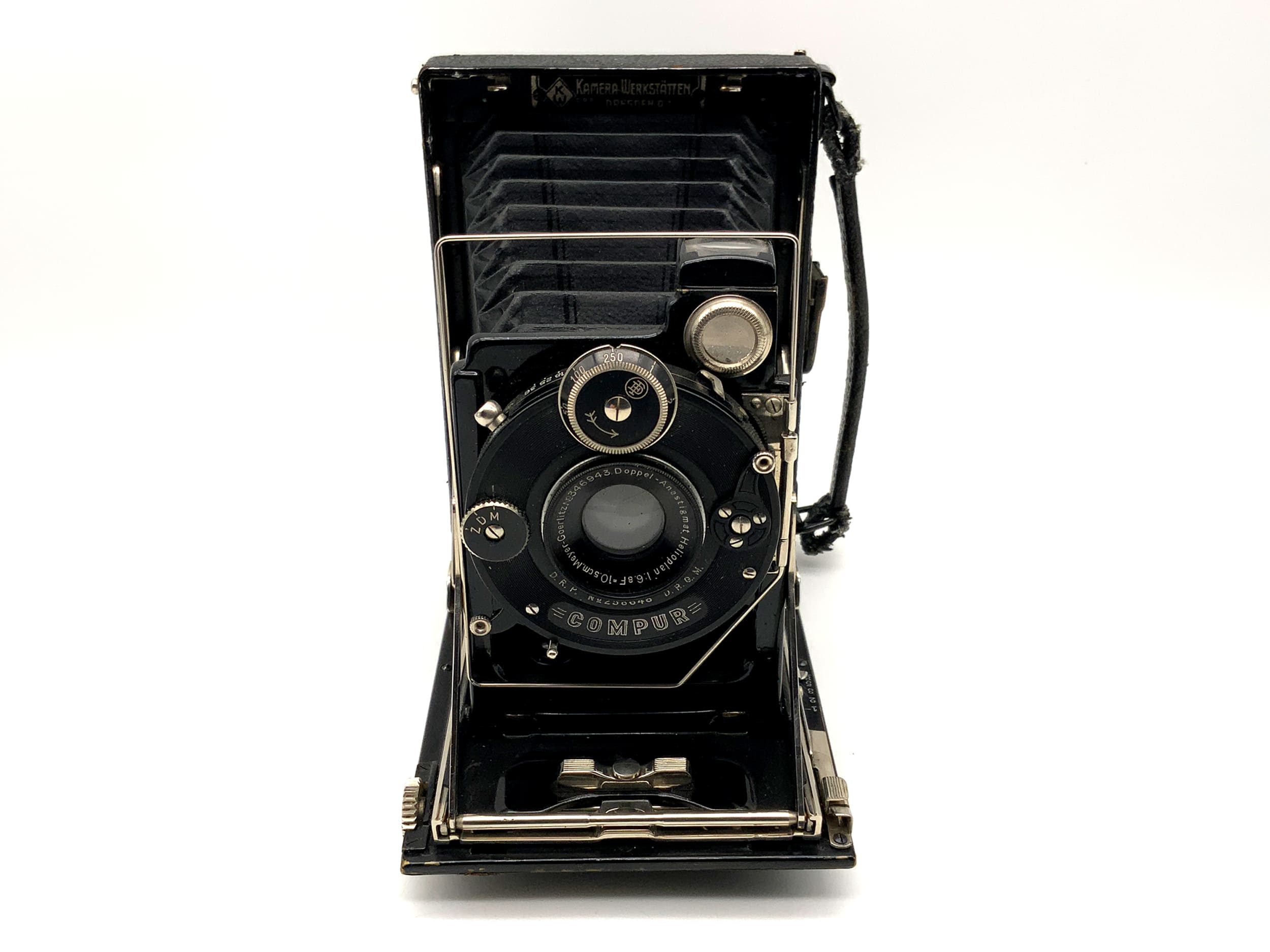 KW Patent Case Plate Camera Double Anastigmat Helioplan 1:6.8/10.5cm Compur 0