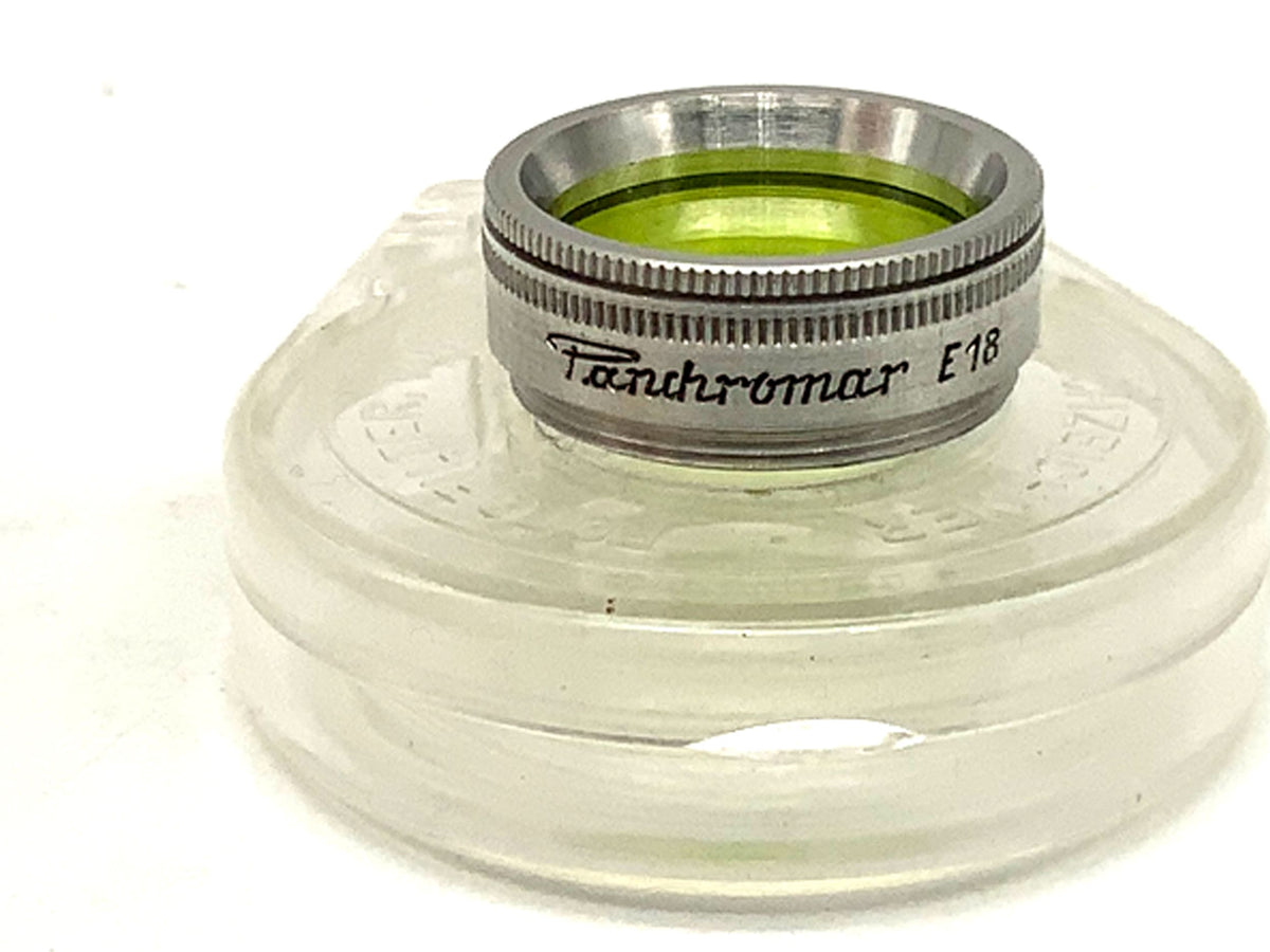 Panchromar light green color filter in case, 18mm filter thread